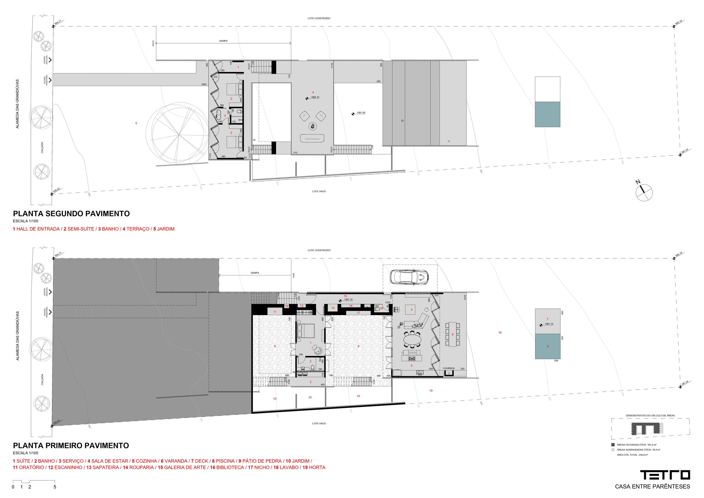First and second floor plan