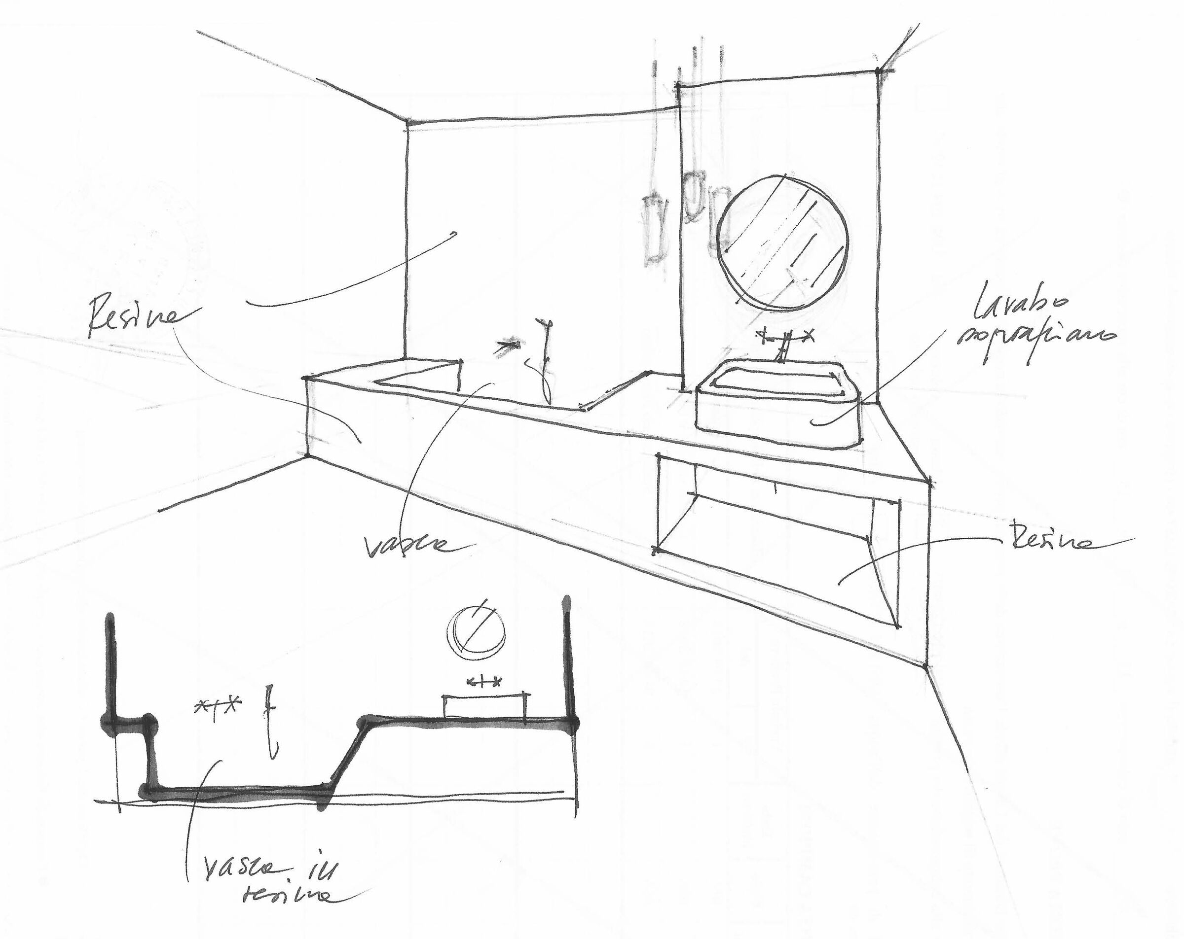 Bathroom sketch