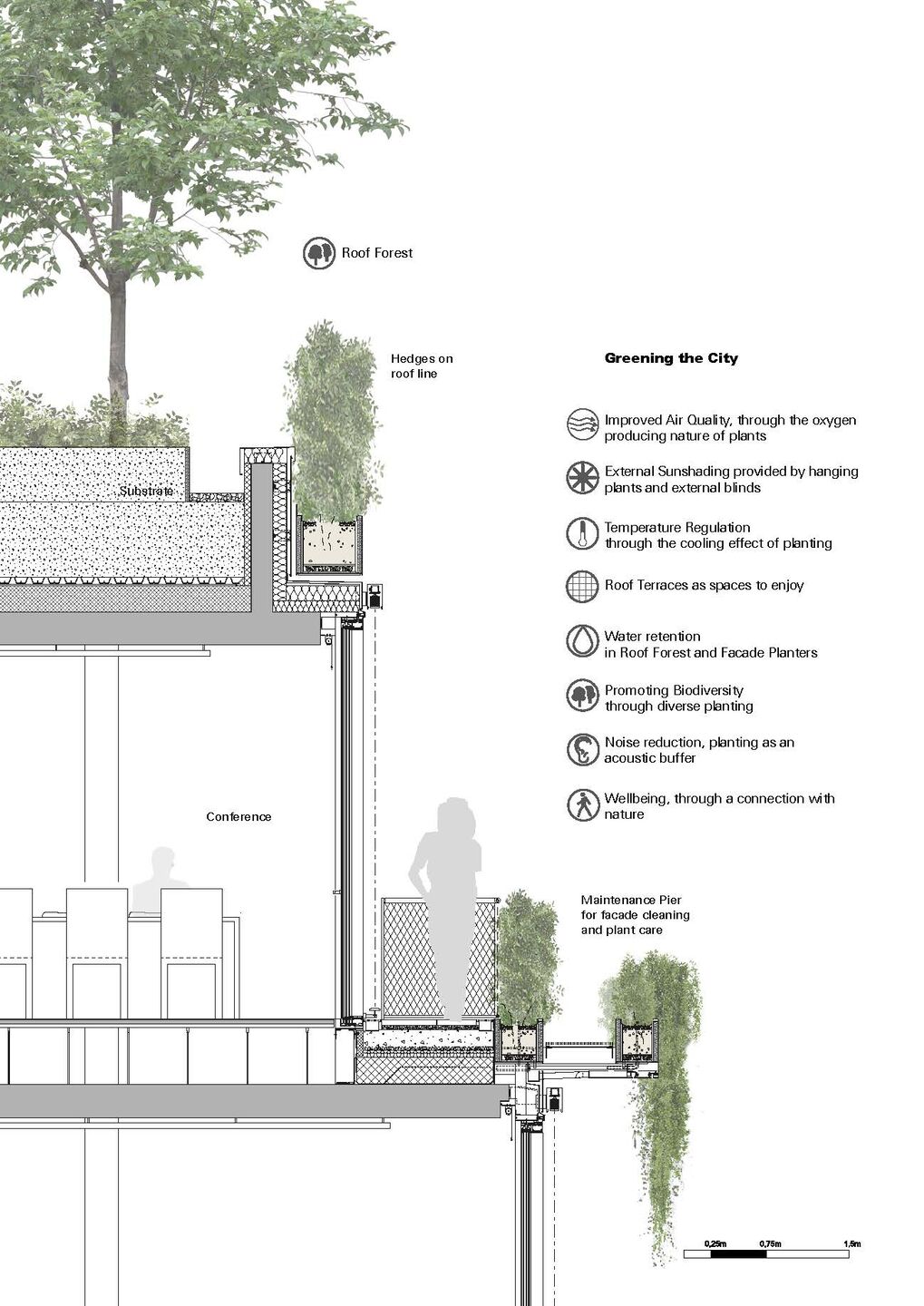 detail: green facade