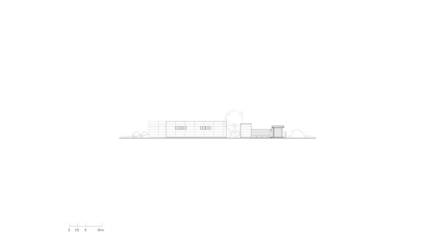 East Façade. Lyons Complex by CAAM Arquitectos