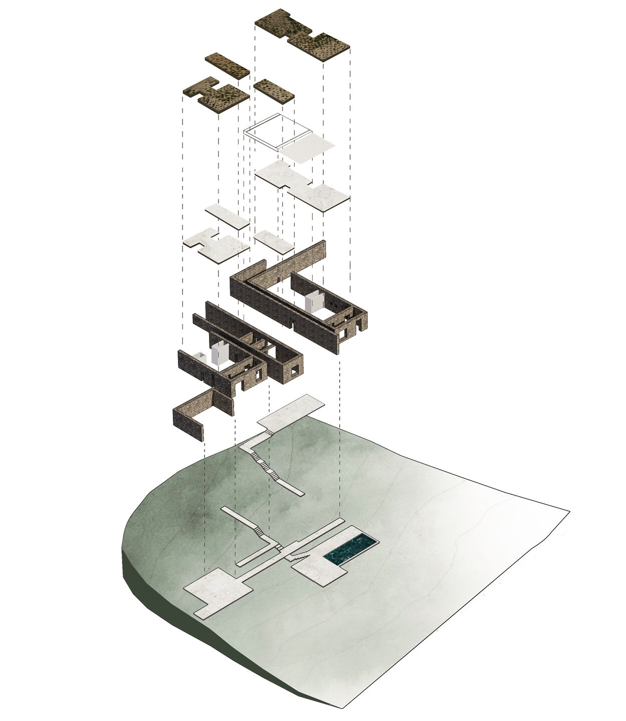 Exploded axonometric