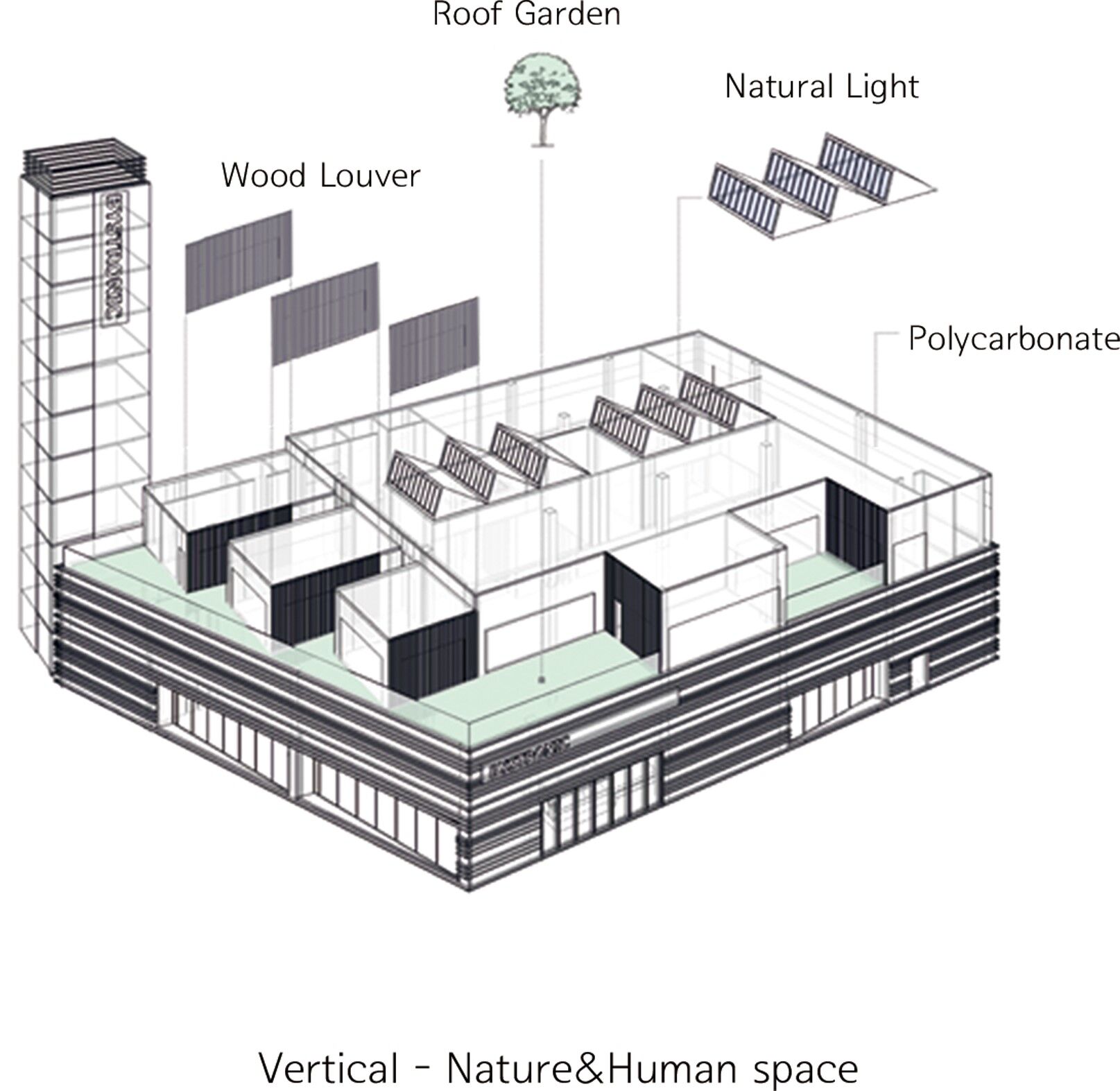 Axonometric-open terrace