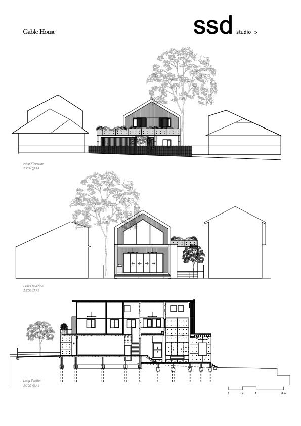 Elevations and Section