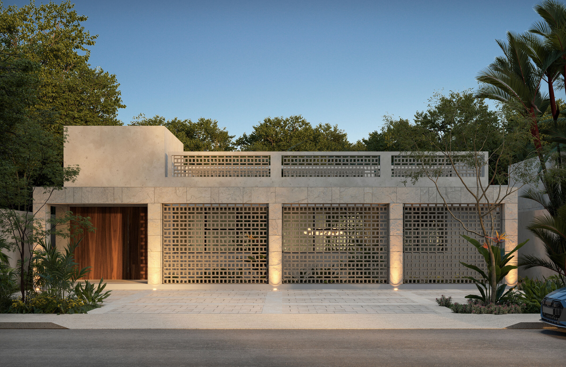 Front Facade (latticework as passive design)