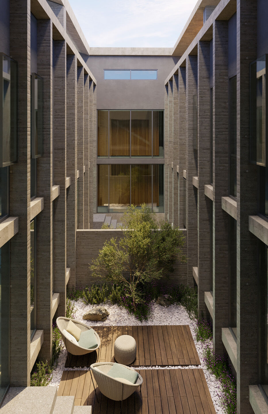 Courtyard, passive design strategy