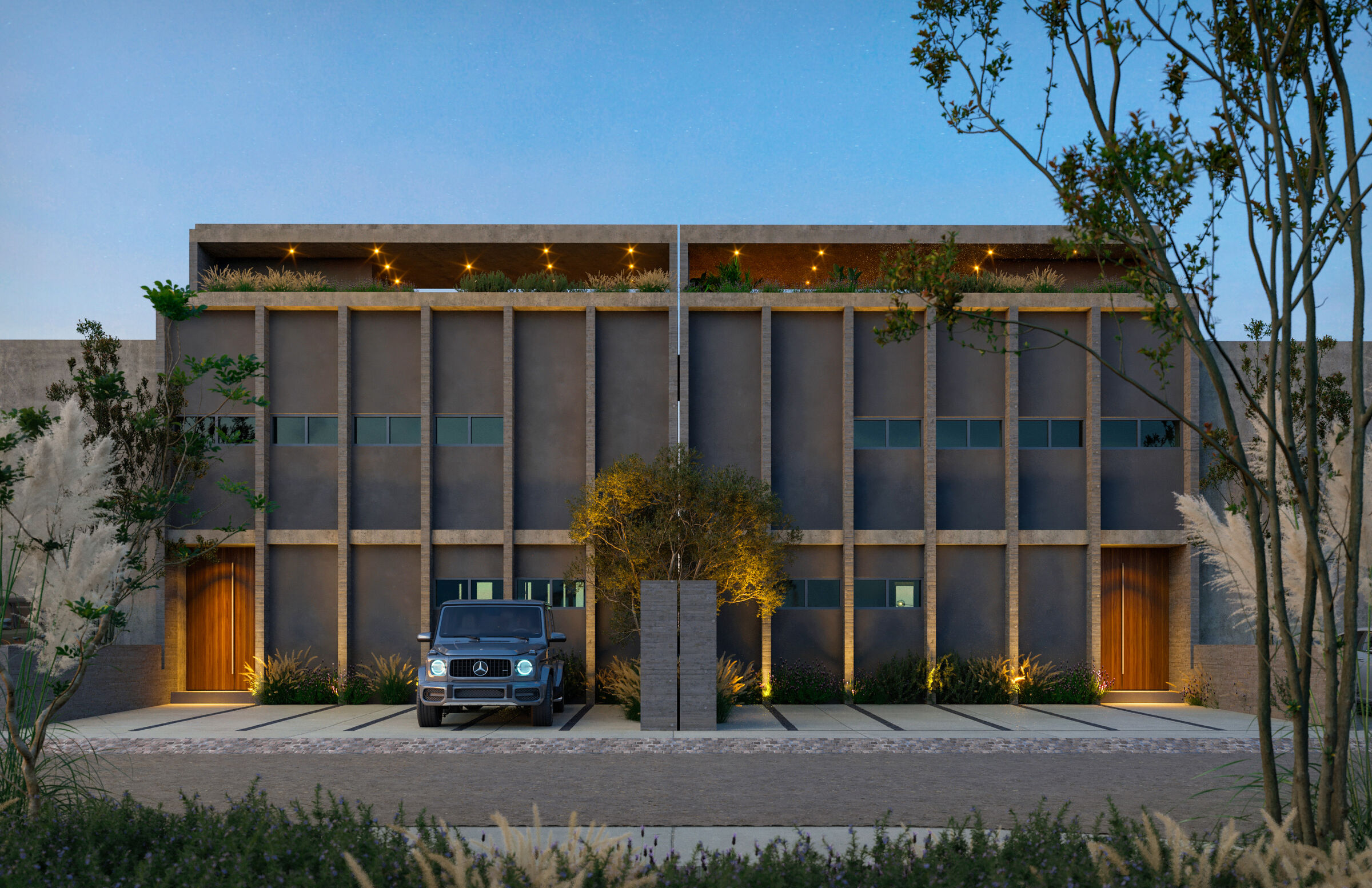 Front Facade at dusk