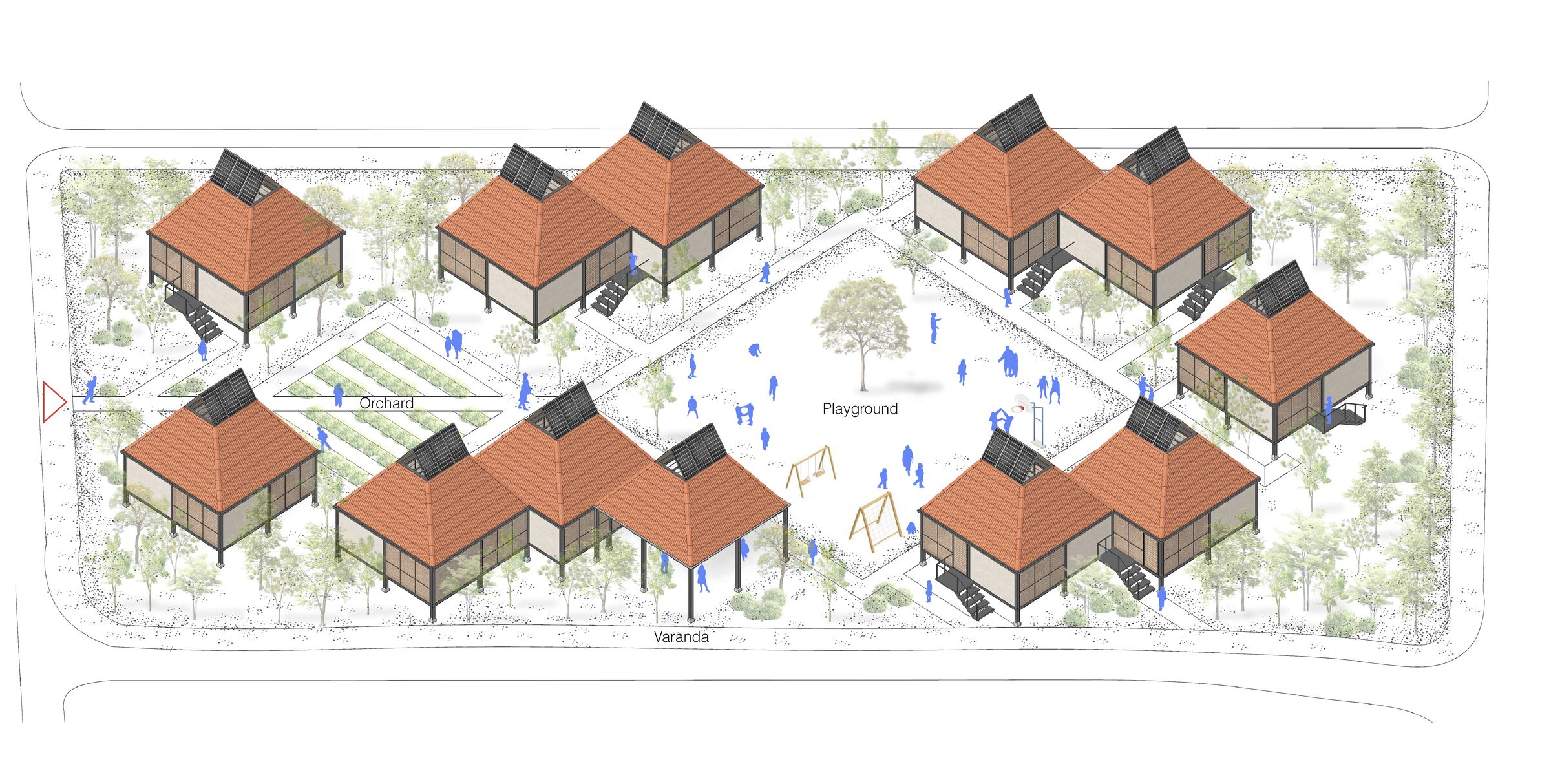 3d village view