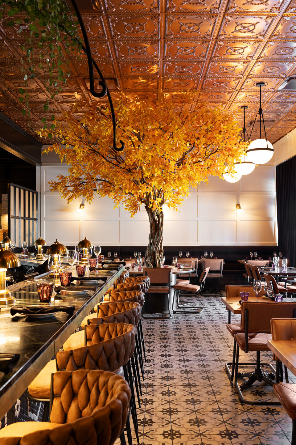 Custom tree in Madame Bovary Restaurant