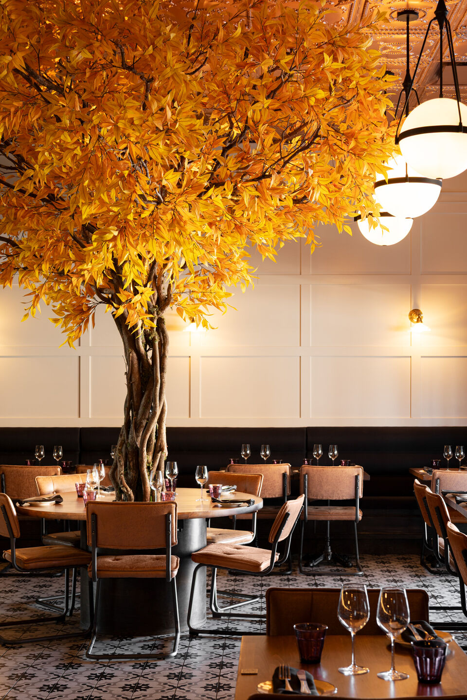 Custom tree in Madame Bovary Restaurant
