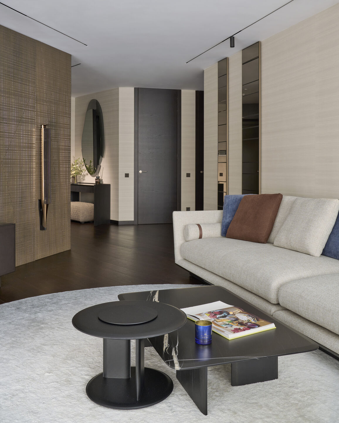 Living Space | Wall Panels & Sofa Area