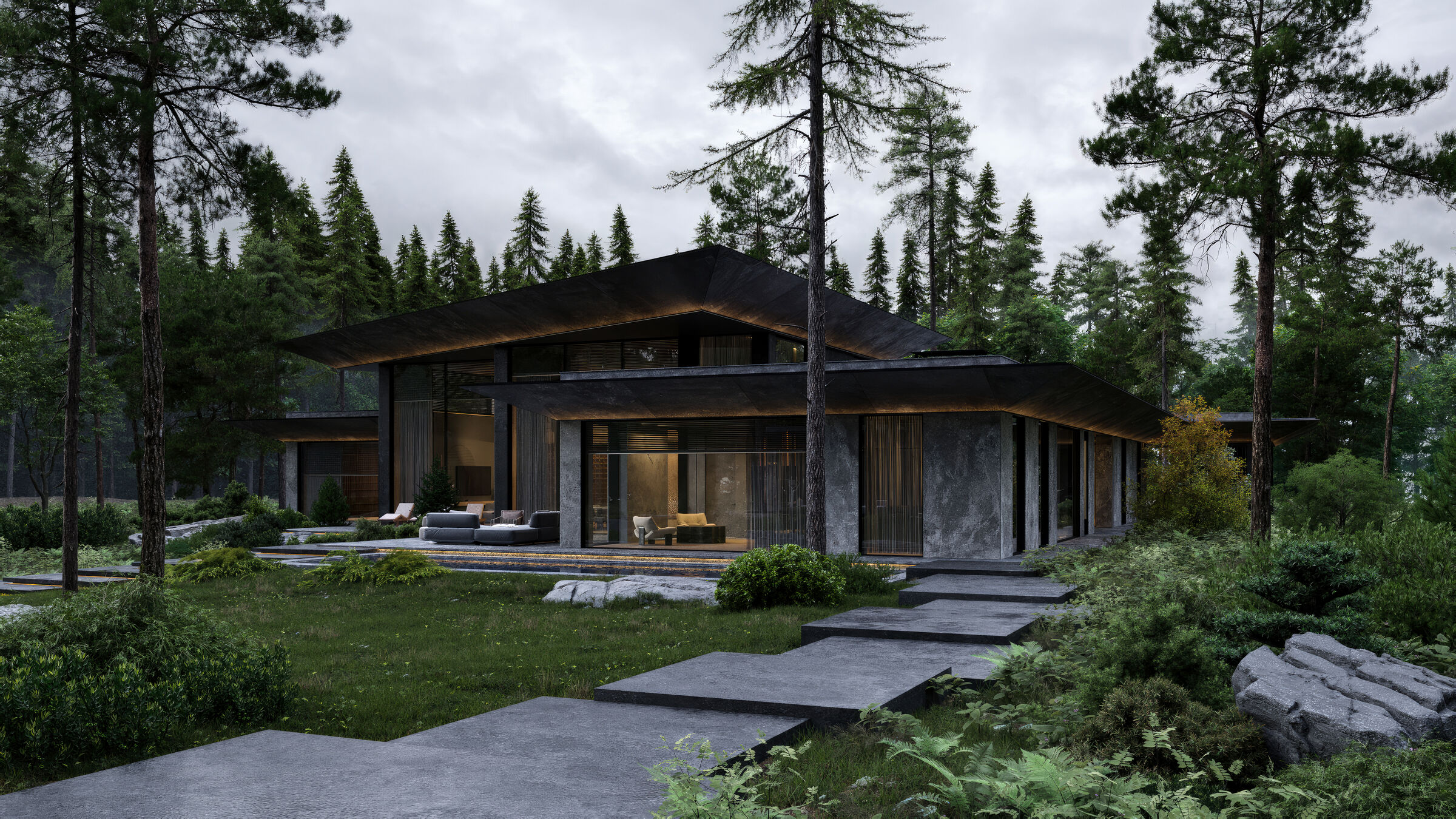 Side view of the house