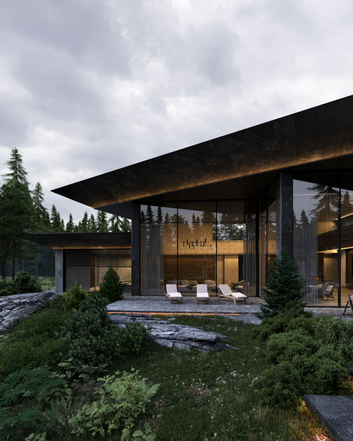 Close view of the recreation area (from the house to the inner area)