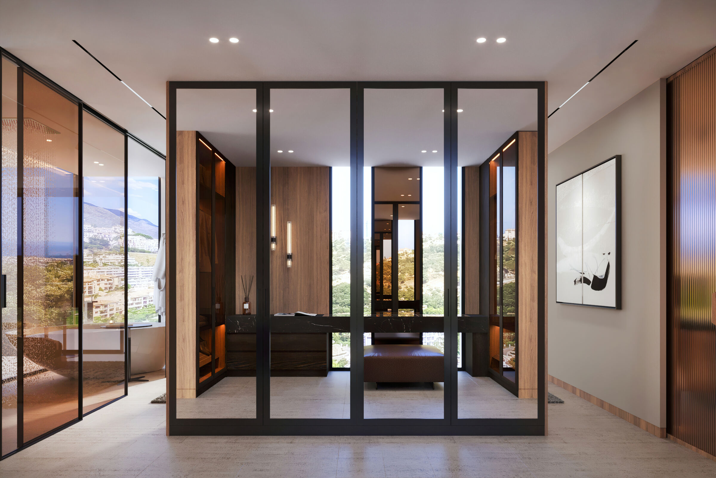 Modern Master Walk-In Closet I Mirror Facades