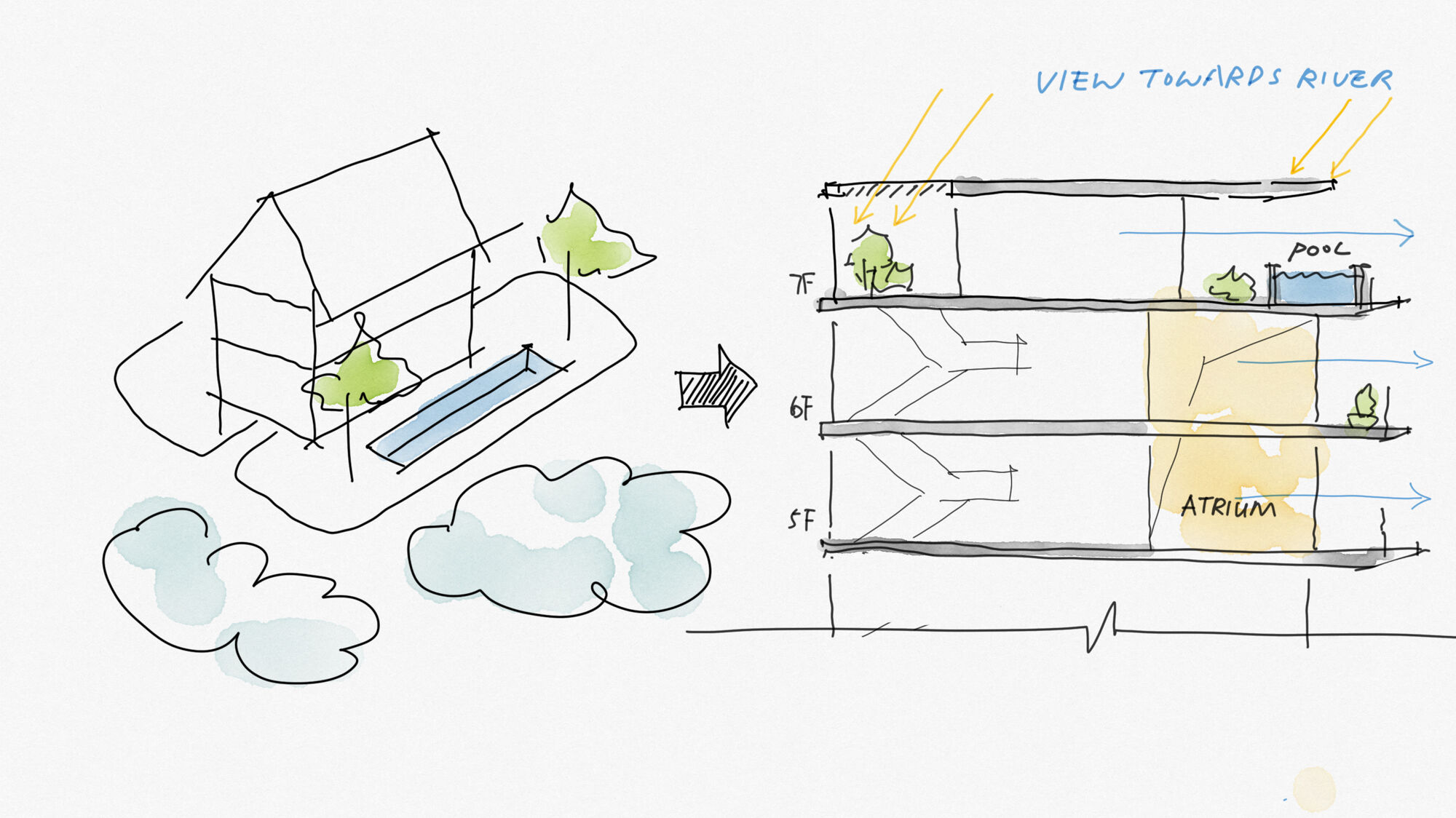 Twin Villa Sketch