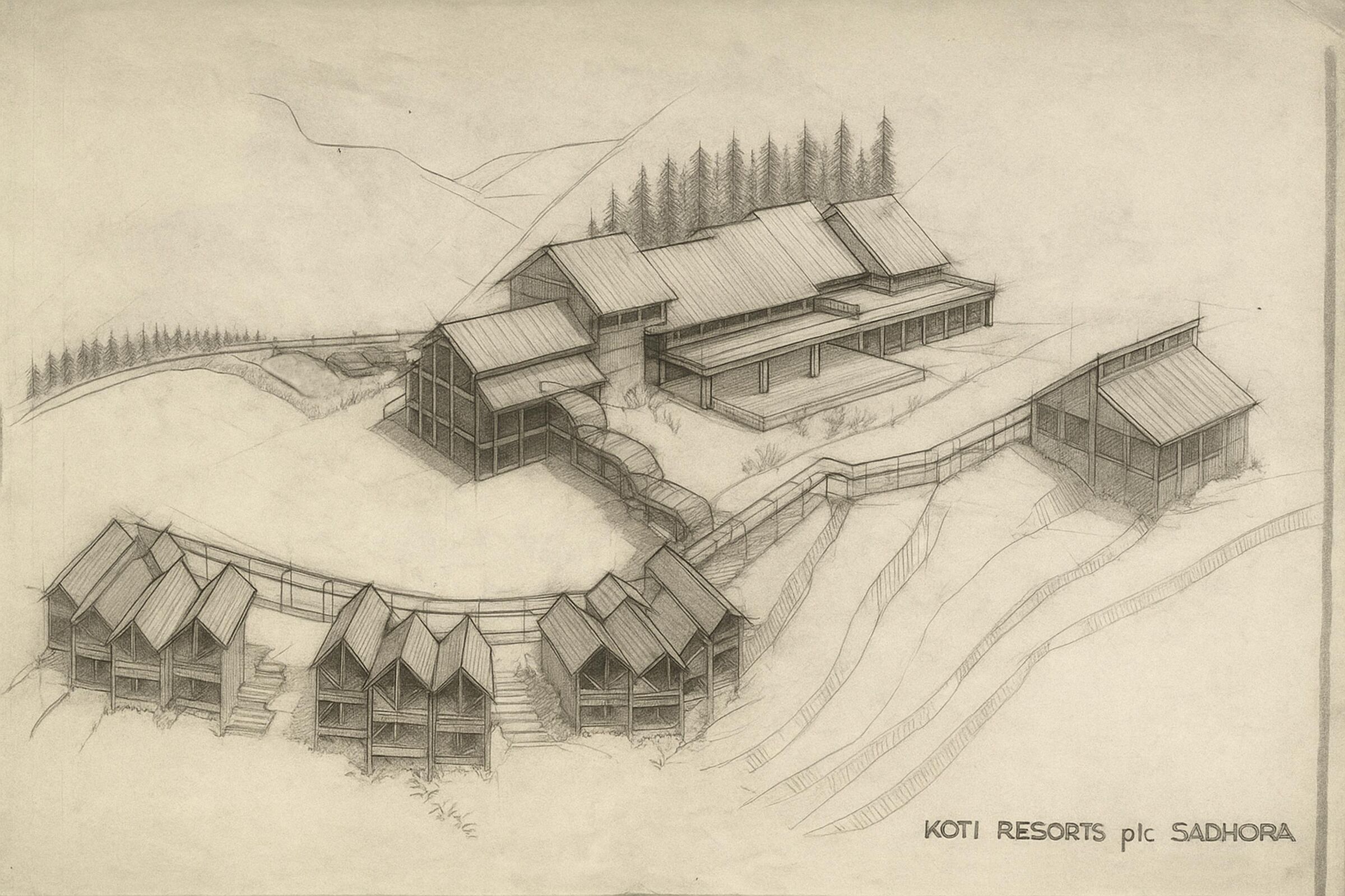 Koti Resorts, Concept Sketch, Circa 1989