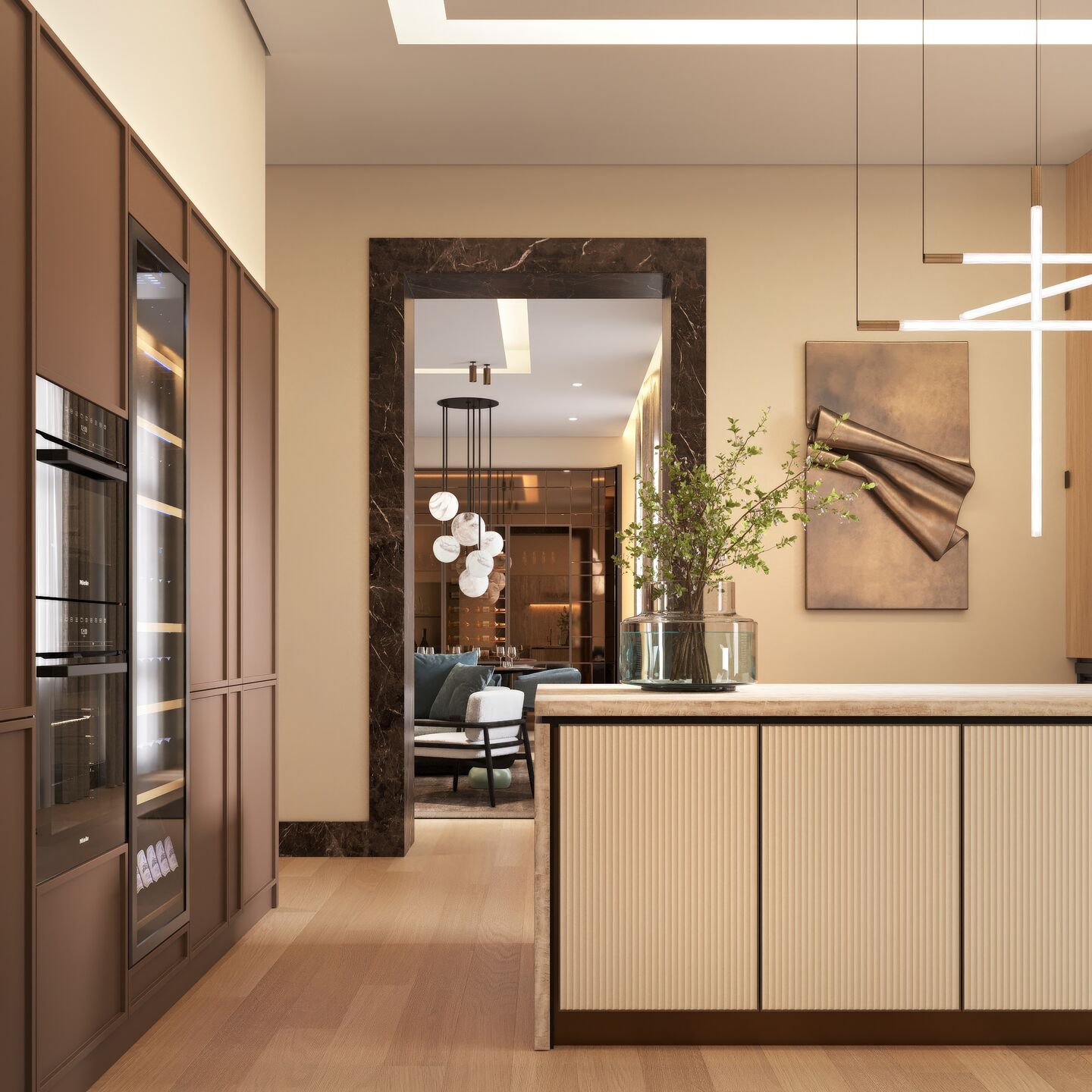 Luxury Modern Interior I Bronze Metal Artwork