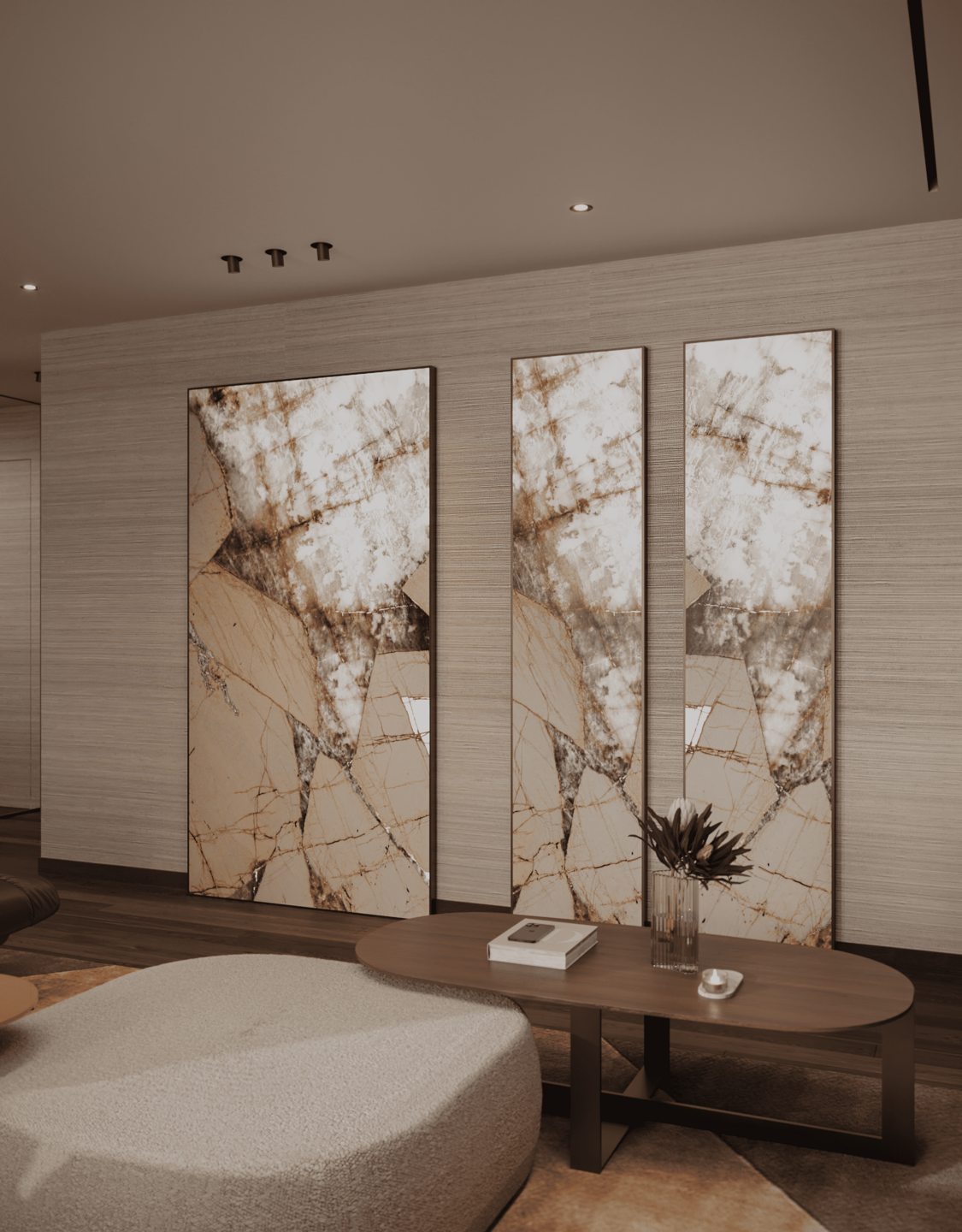 Modern Luxury Living Room I Onyx Wall Panels