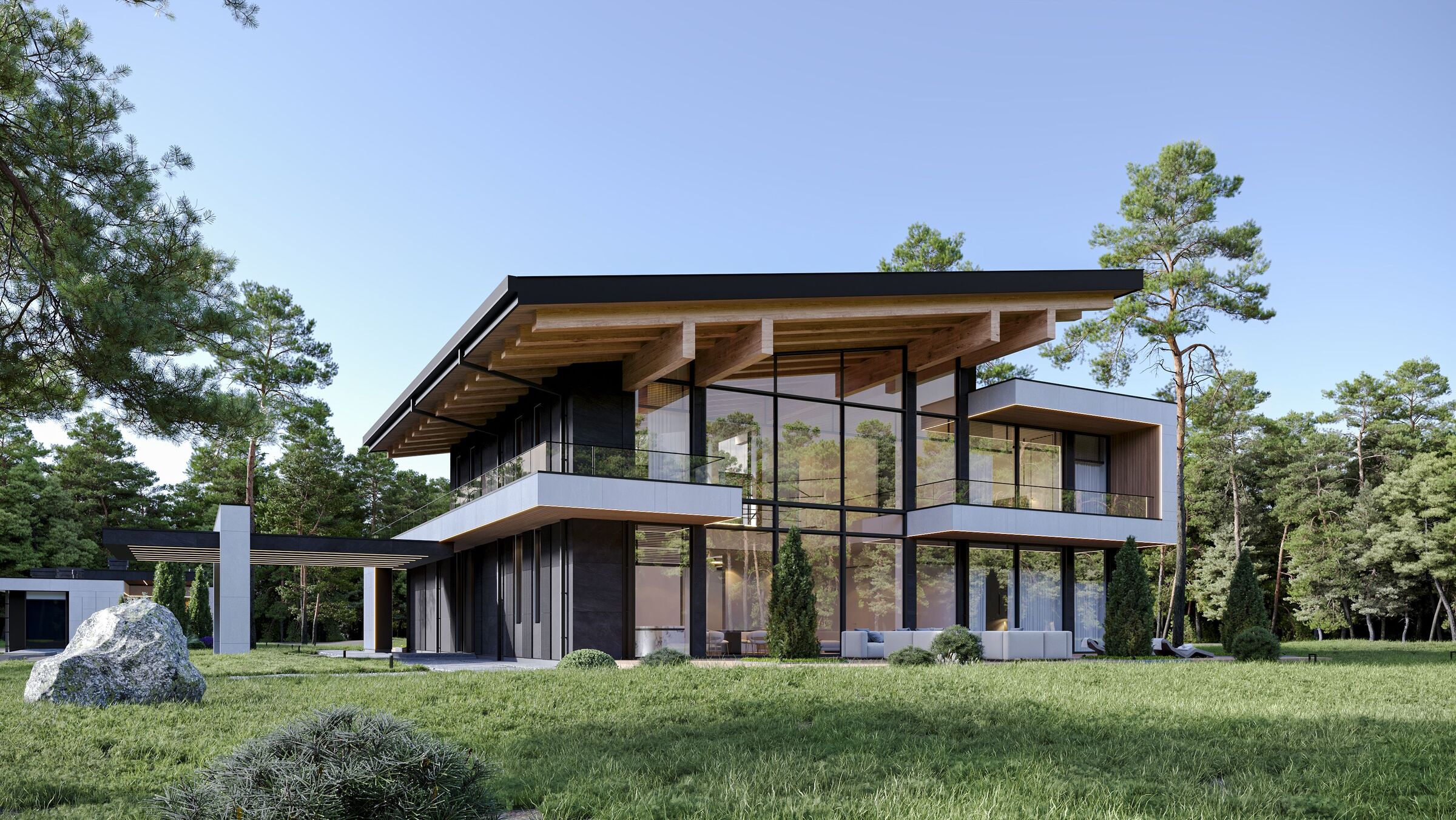 Side view of the house