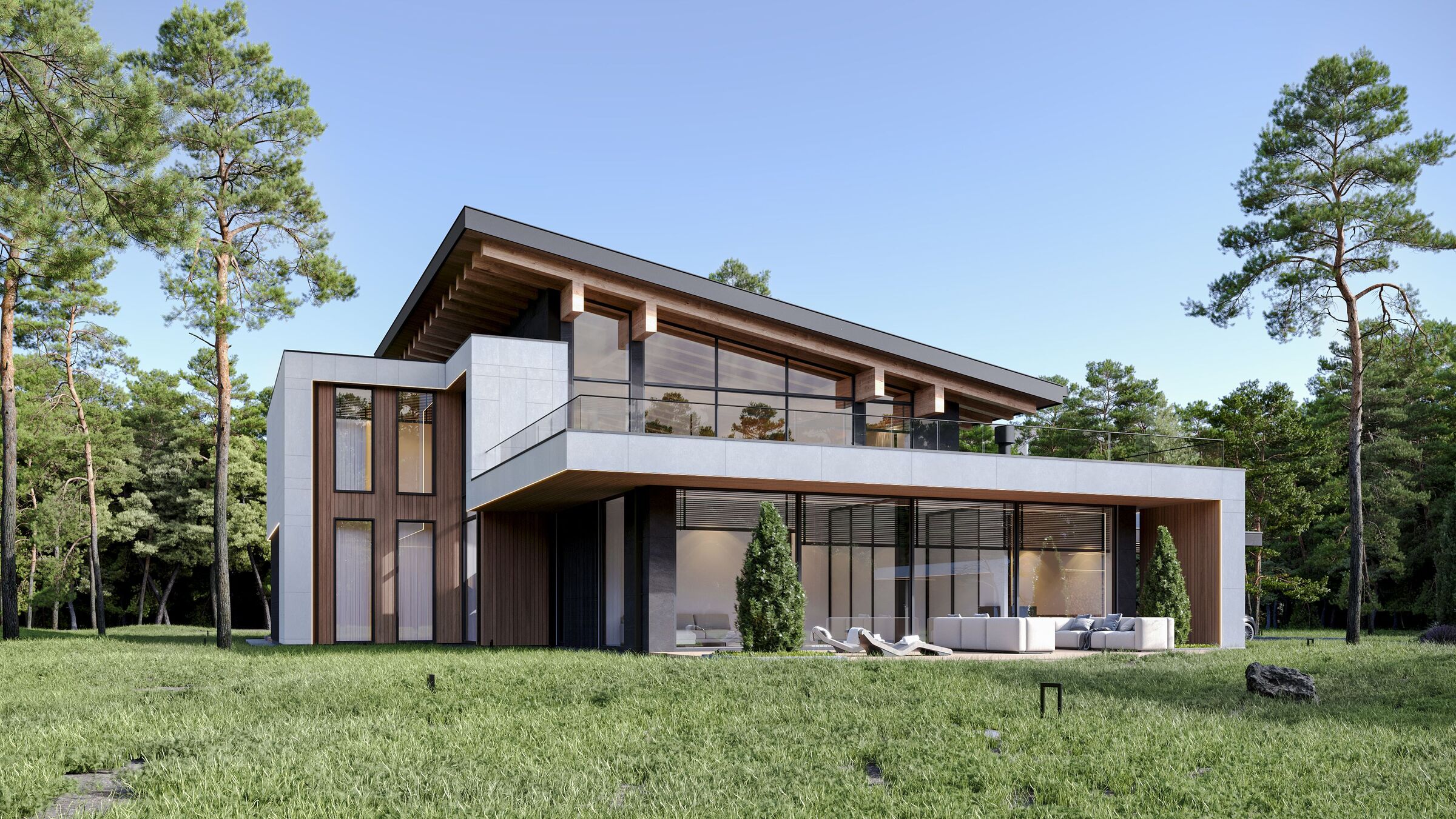 Side view of the house