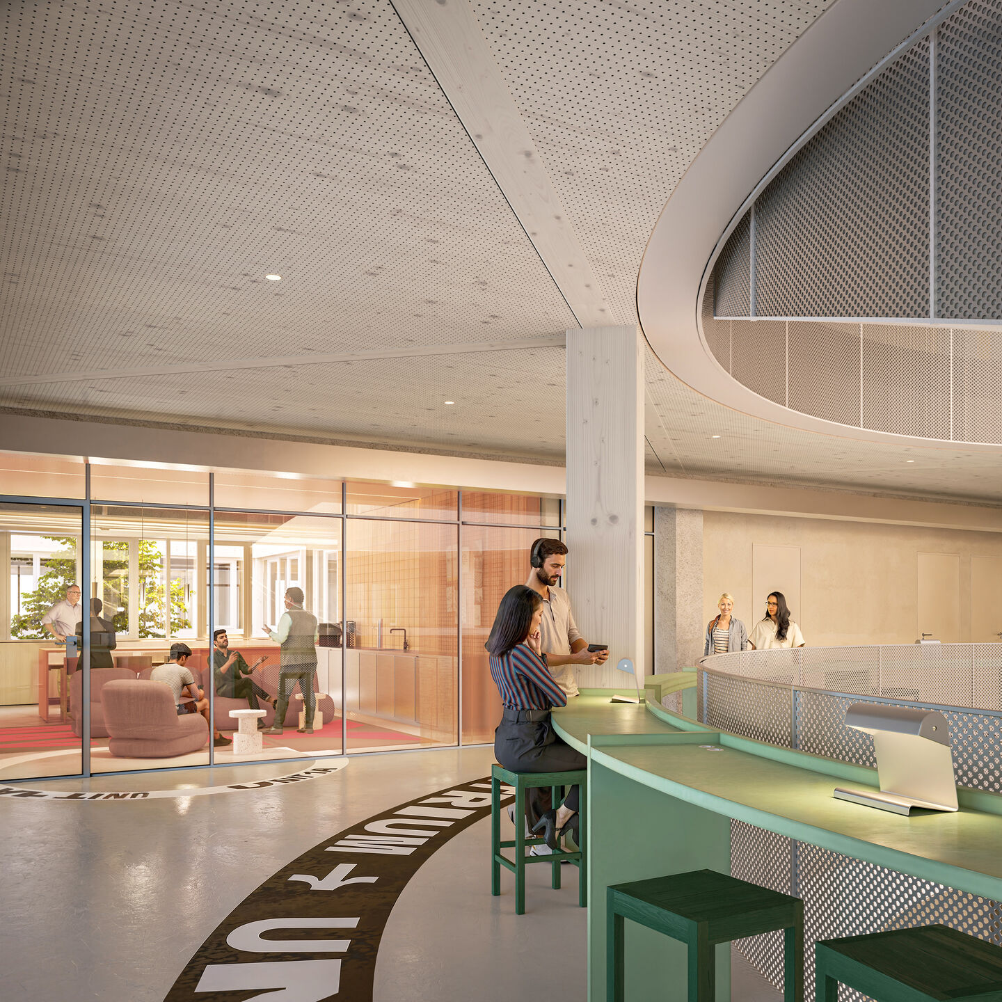 Atrium, upper floors
