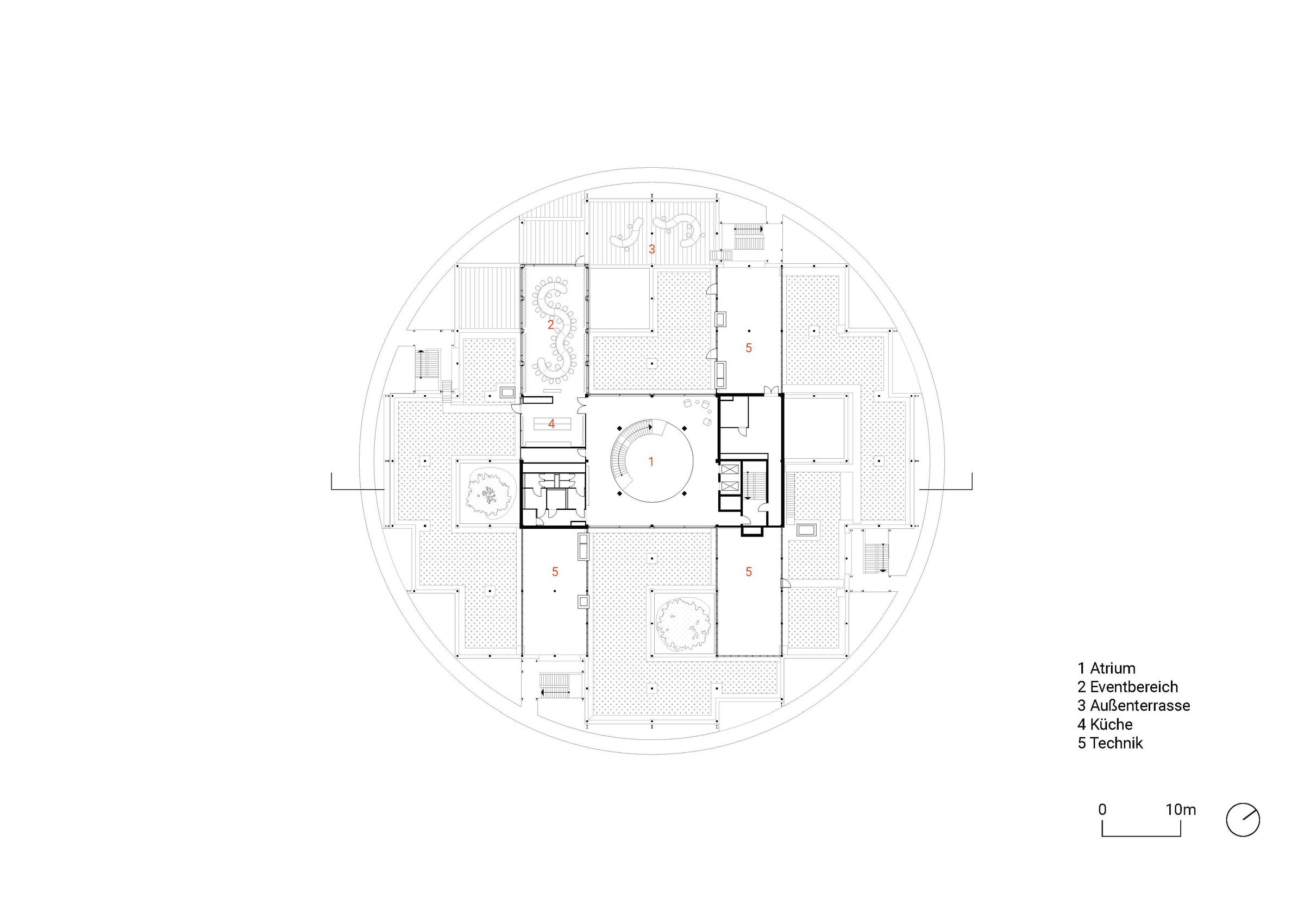 Third floor plan, original scale 1:100