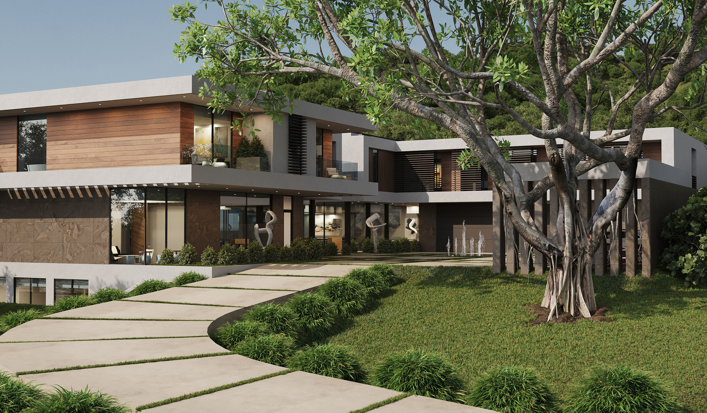 Pasadena luxury home with modern architectural design