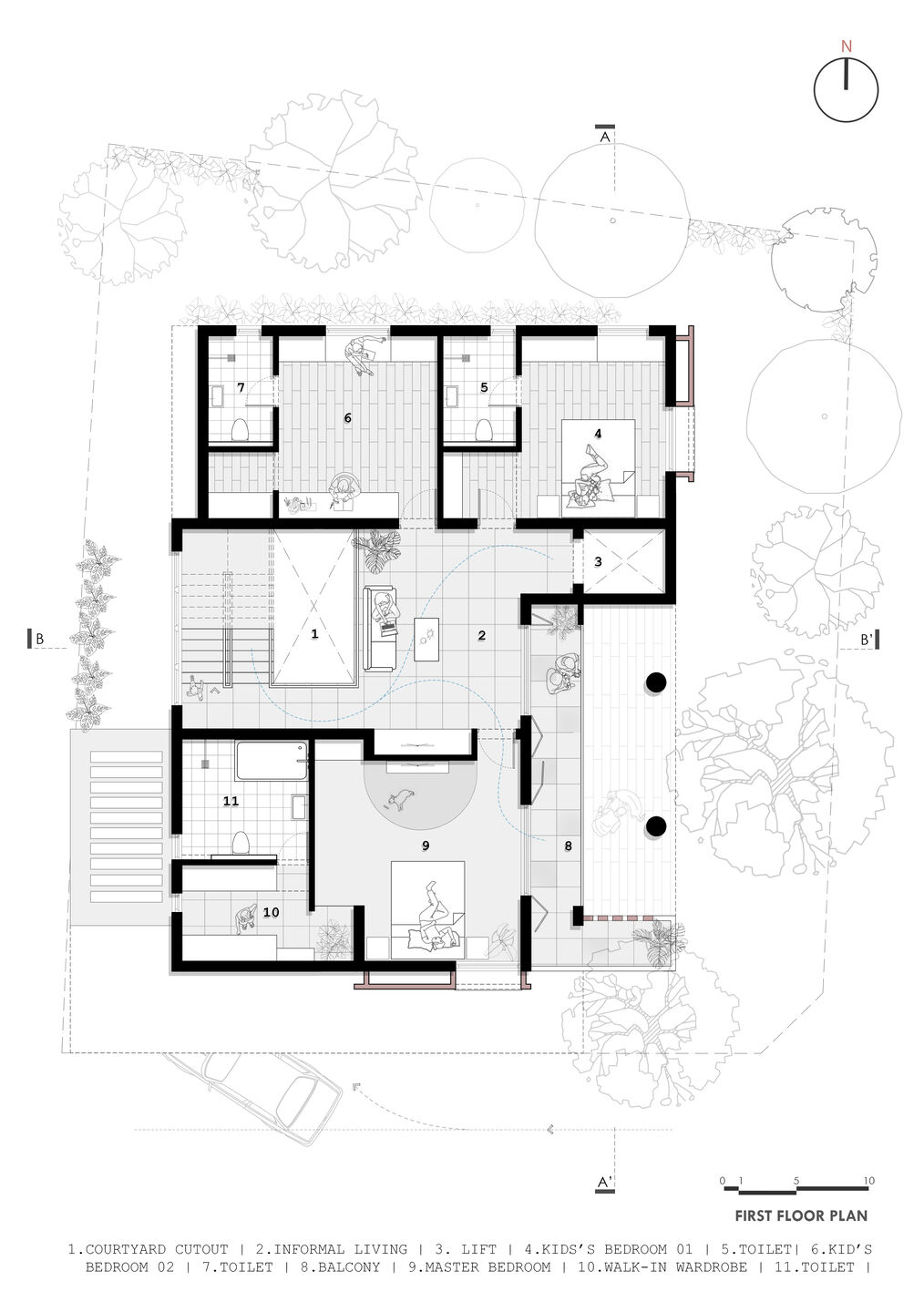 First Floor Plan - Coexistence House by D.L.E.A