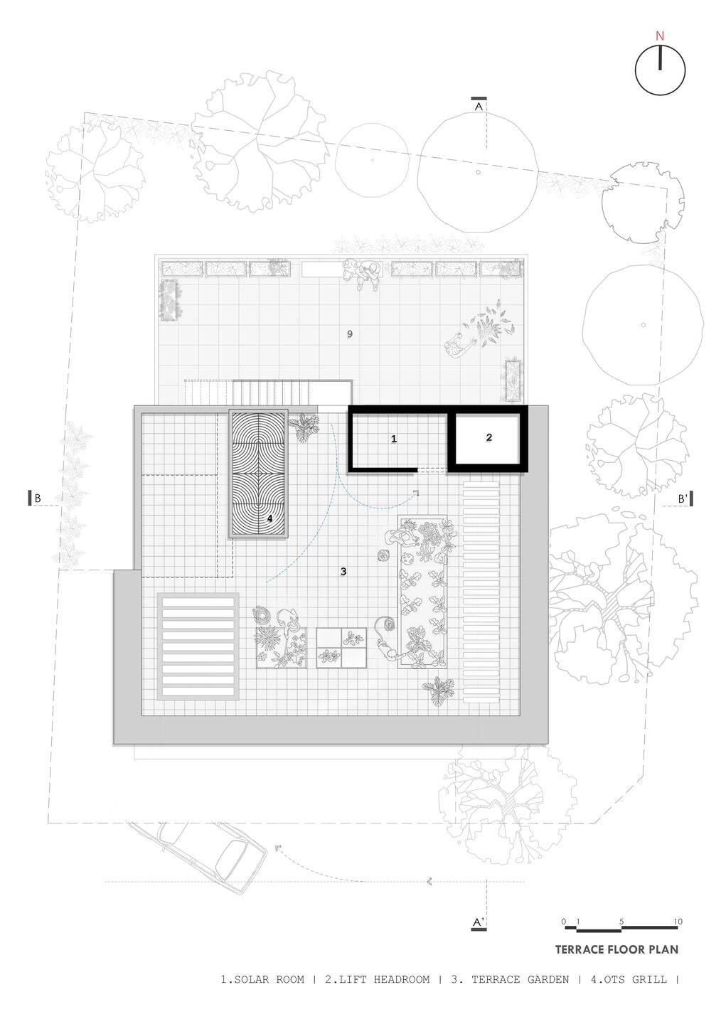 Terrace Floor Plan - Coexistence House by D.L.E.A