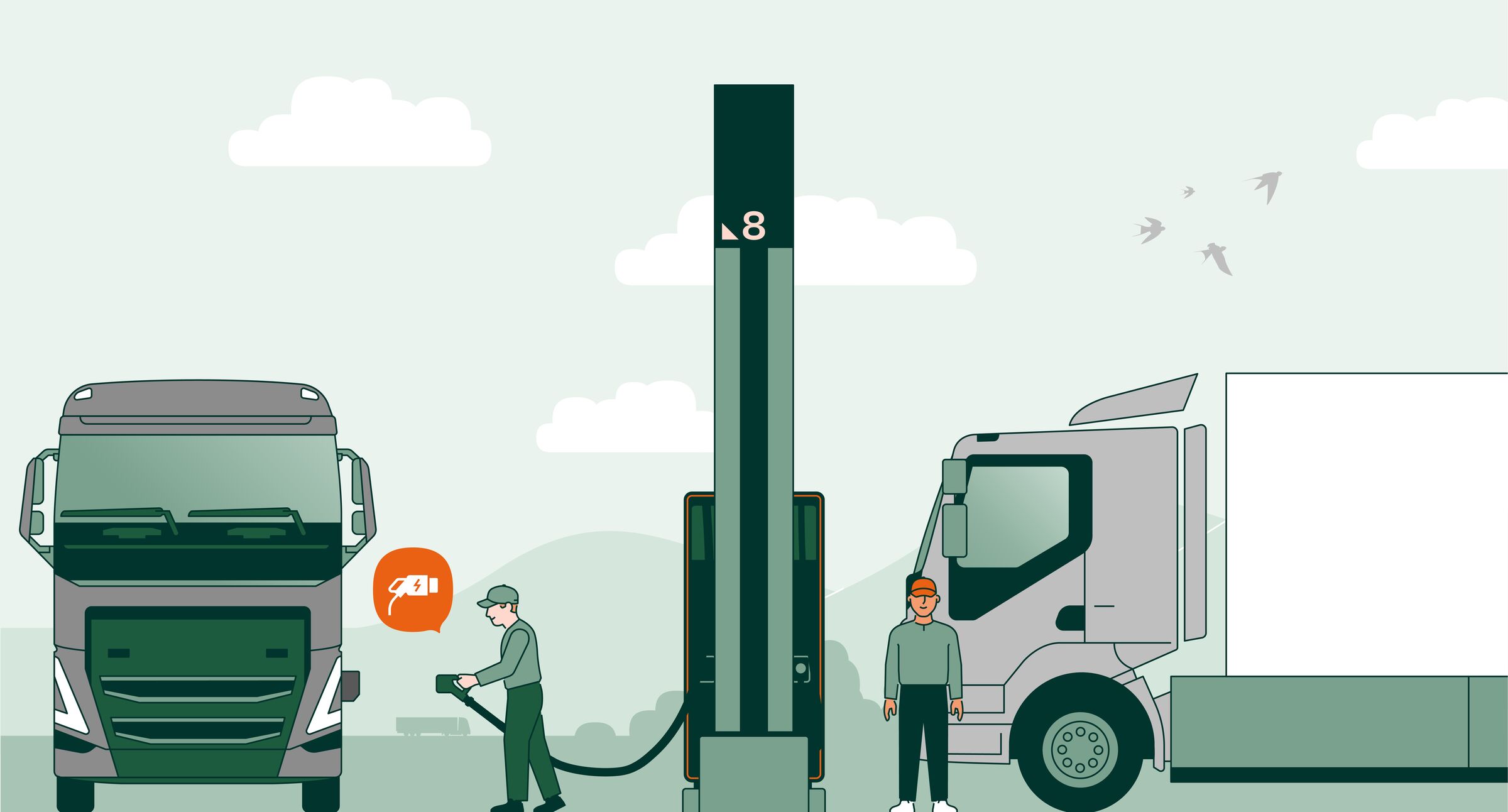 Milence truck charging