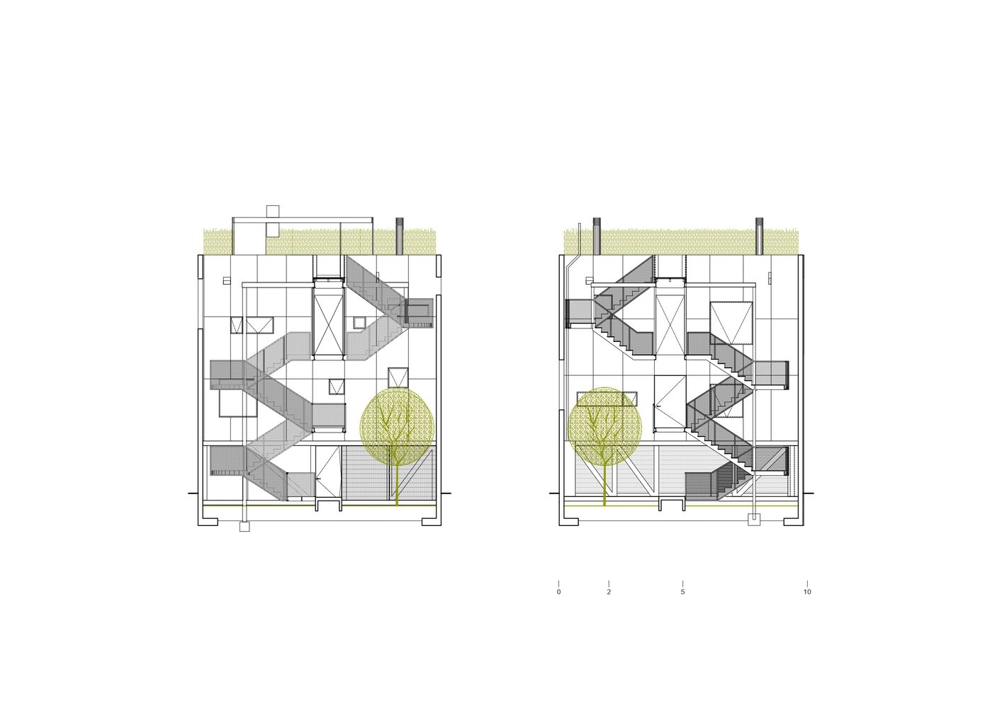 Cross sections 3 - 4