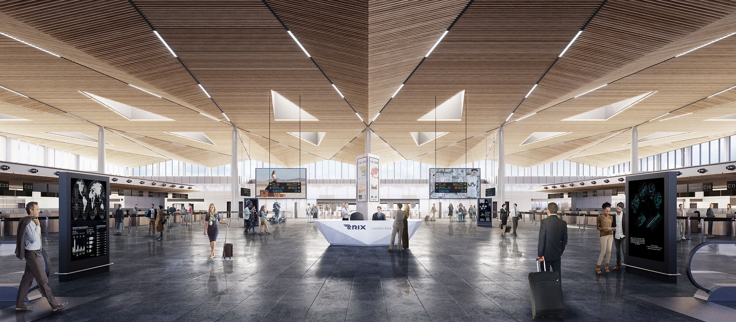 RIX Riga Airport inside