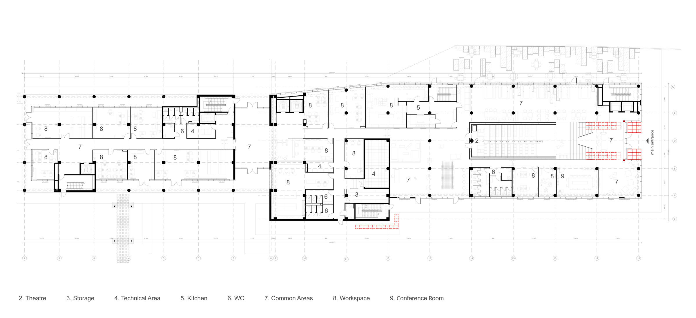 Block A floor plan - Main Entrance