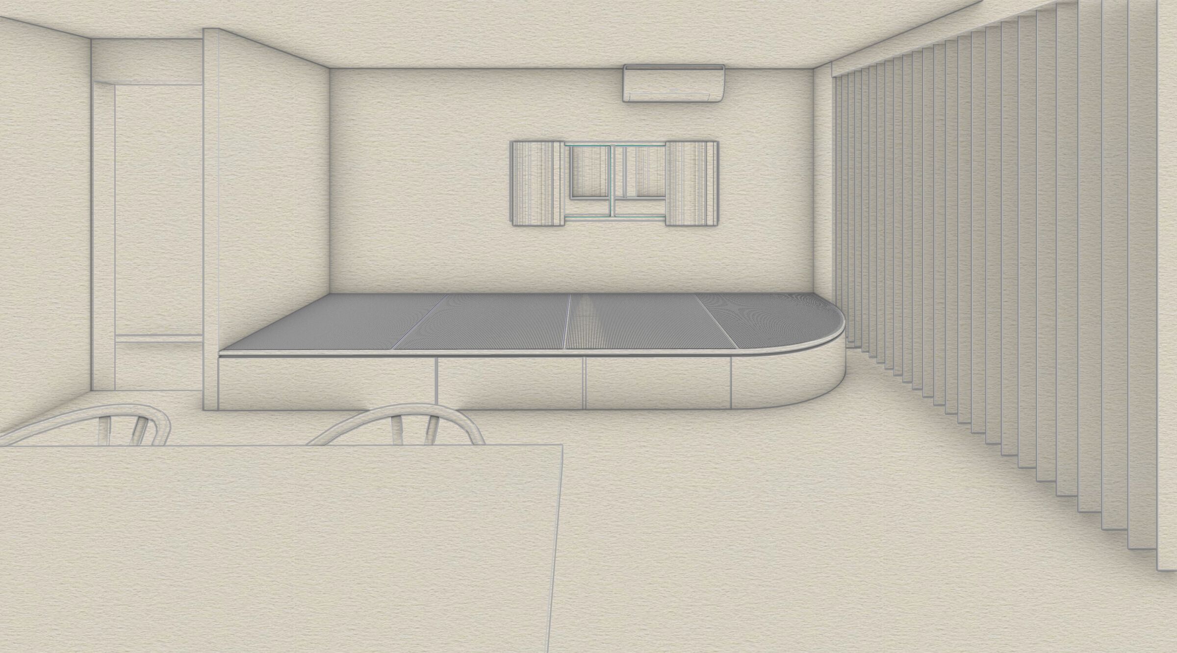 Tatami mat space.