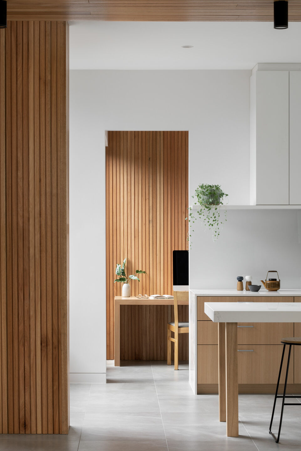 View to Study through Kitchen