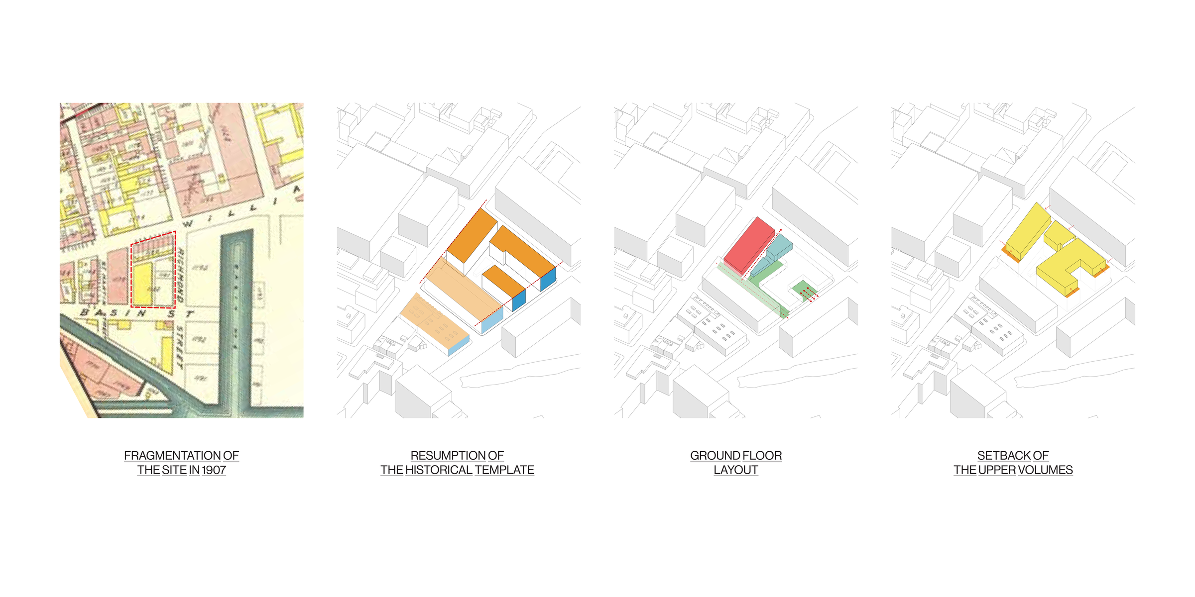 Quartier Général - Site Integration Axonometric