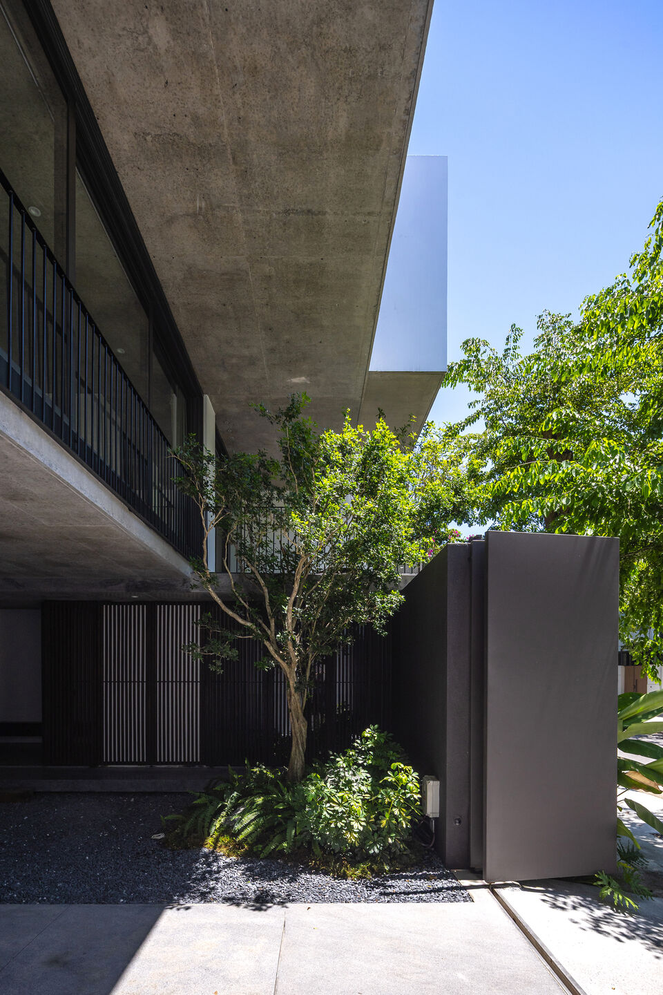Greenery integrated into spatial voids