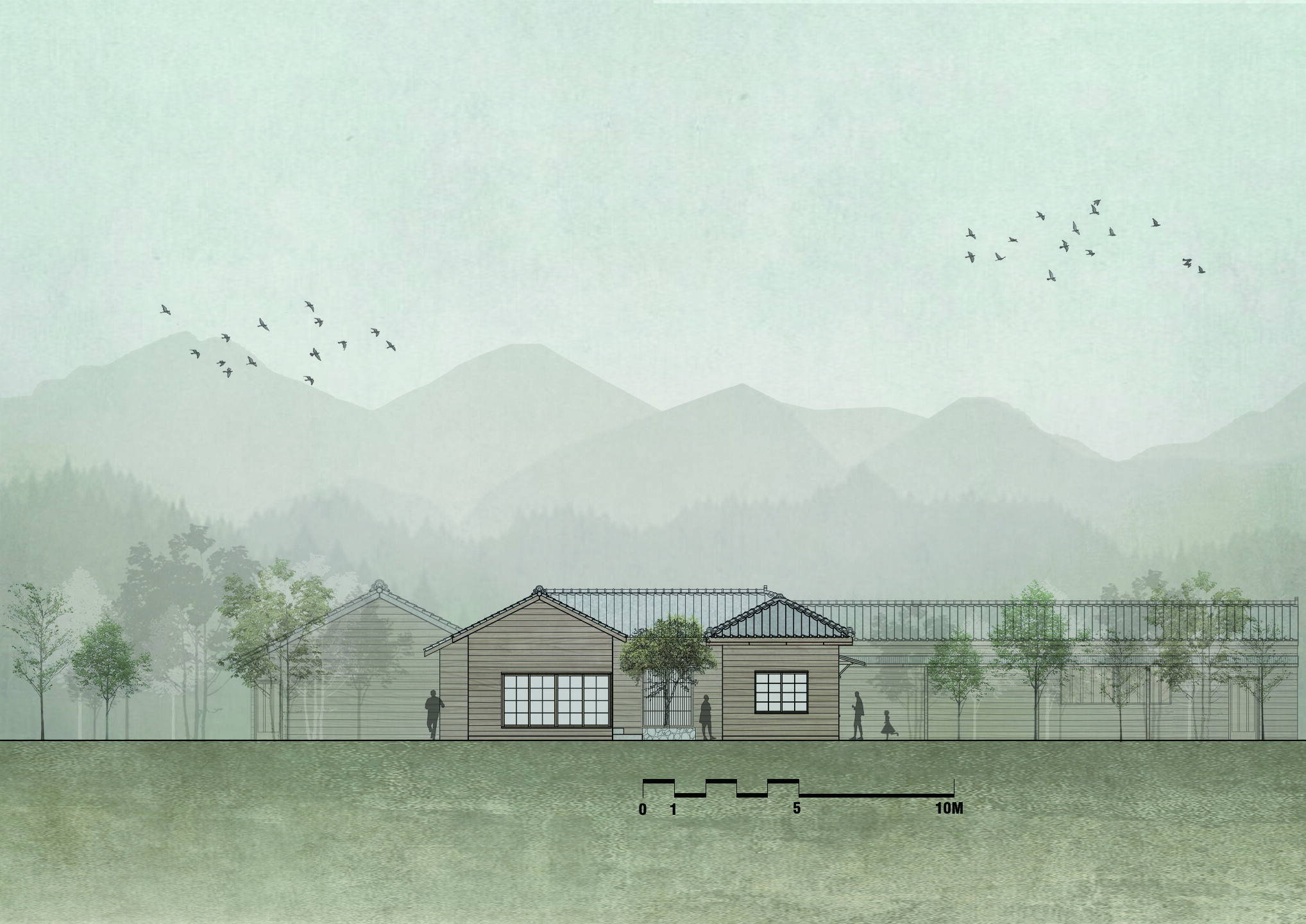 Dessert Shop & Community Store- east elevation