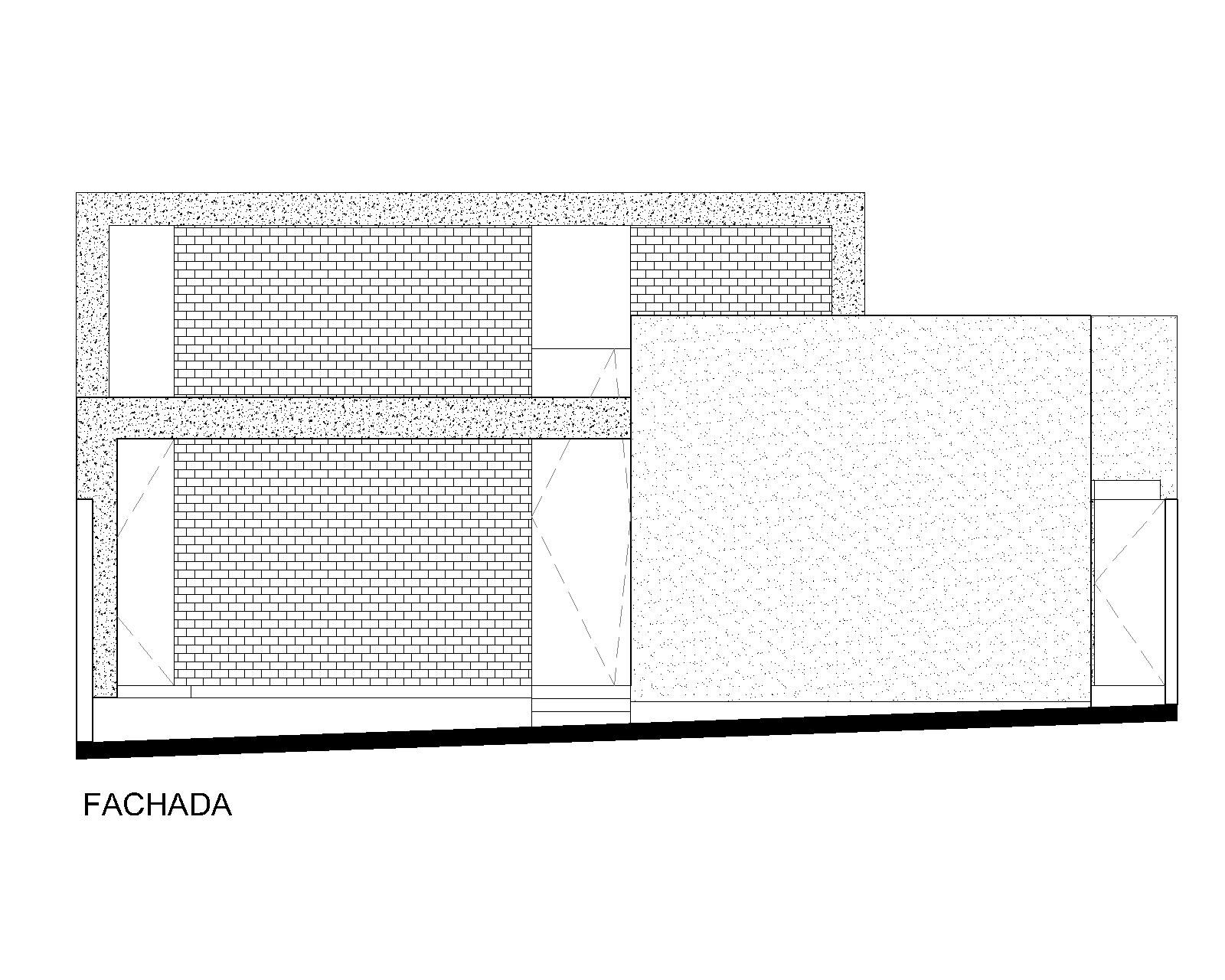 main elevation emphasizing material contrast and balanced proportions.