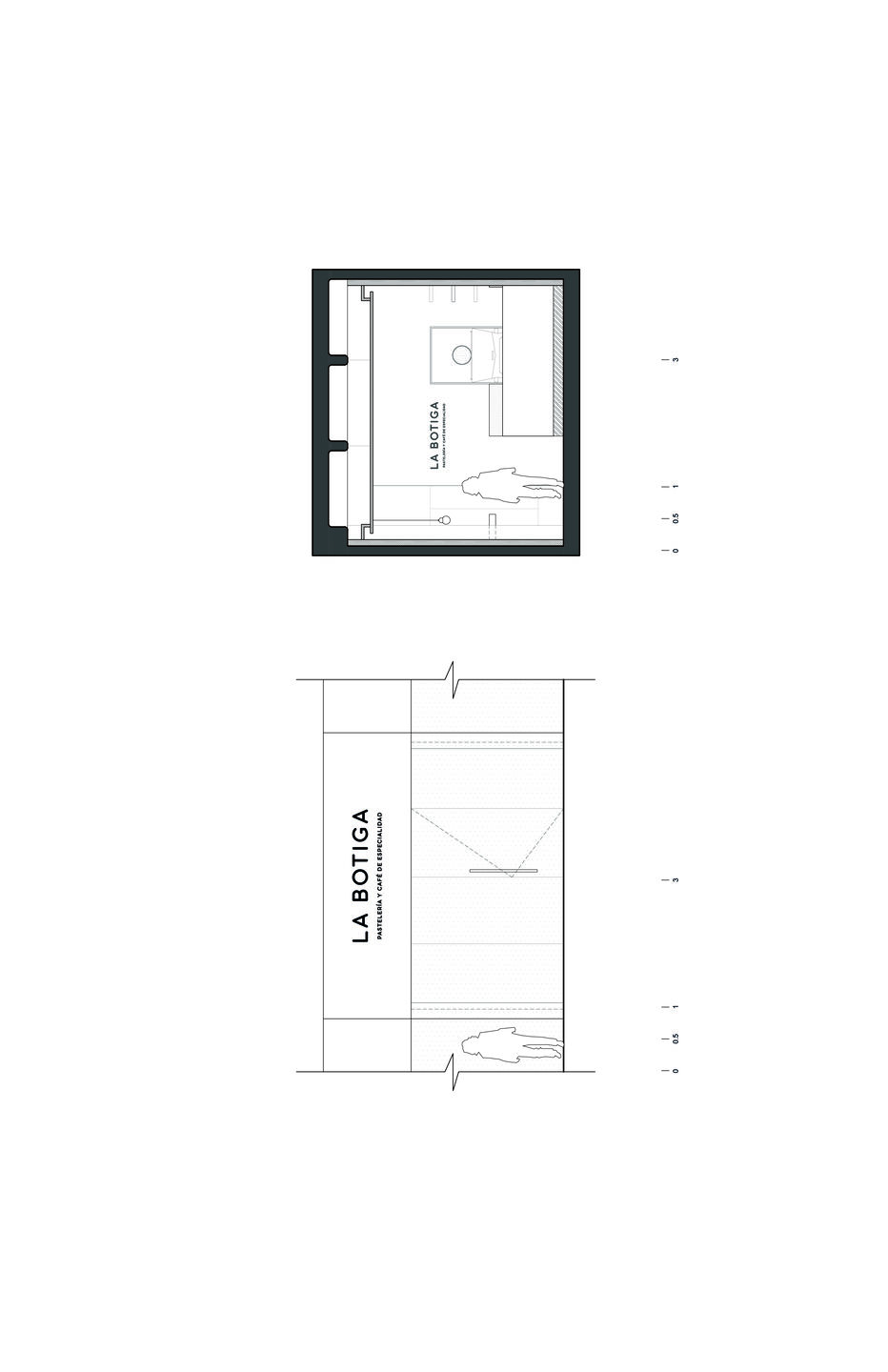 Facade and section