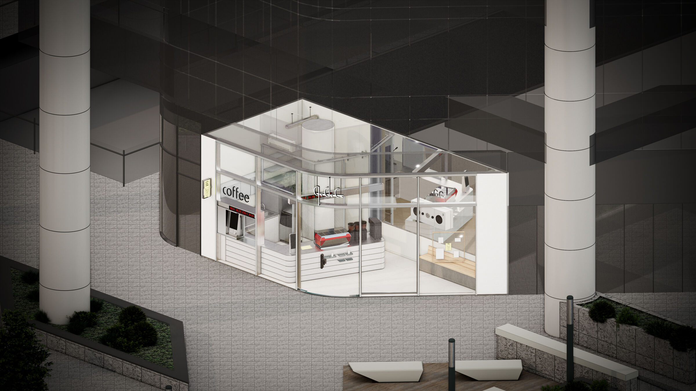 Rendered shot of interior