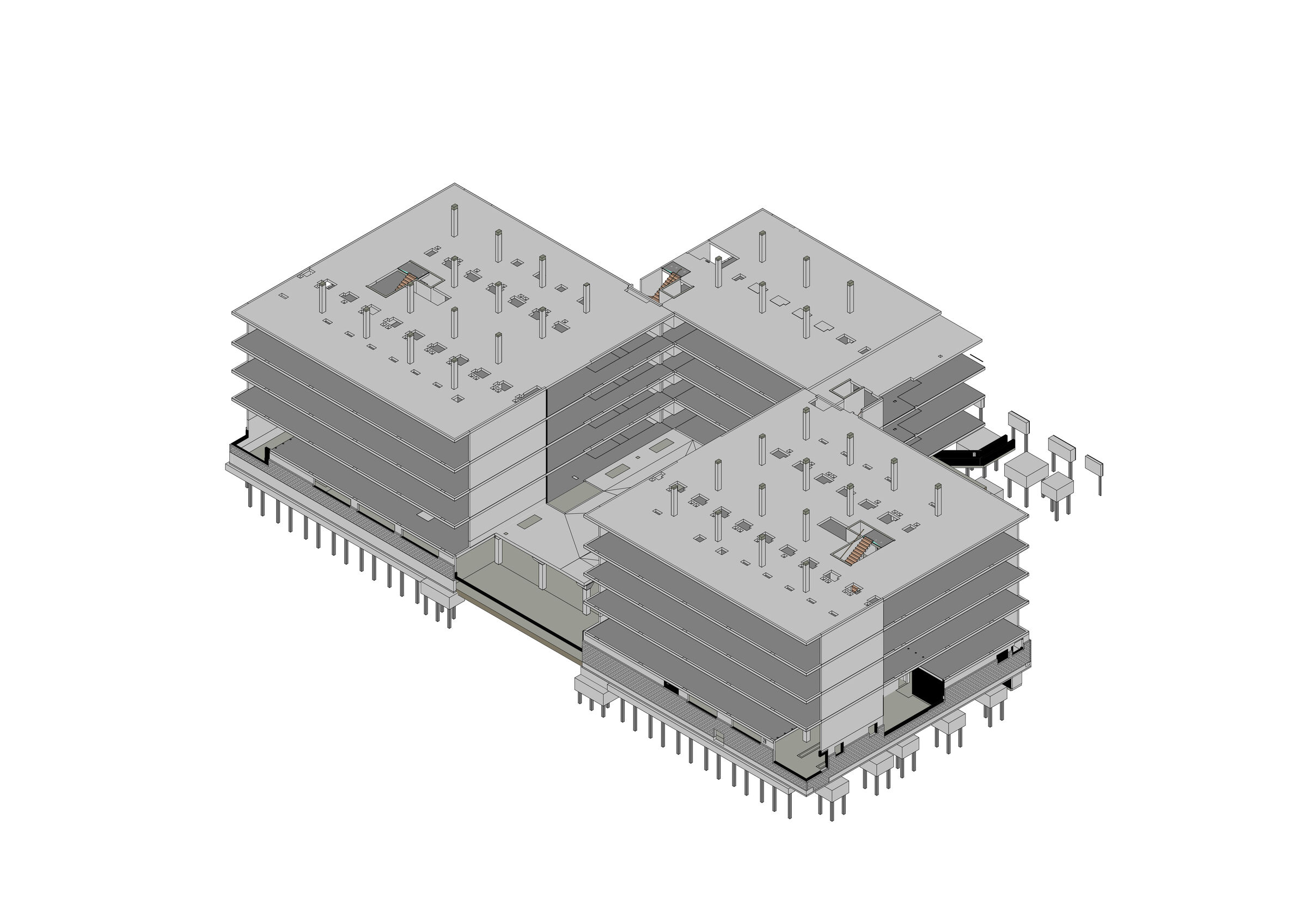 Axonometric, rivet
