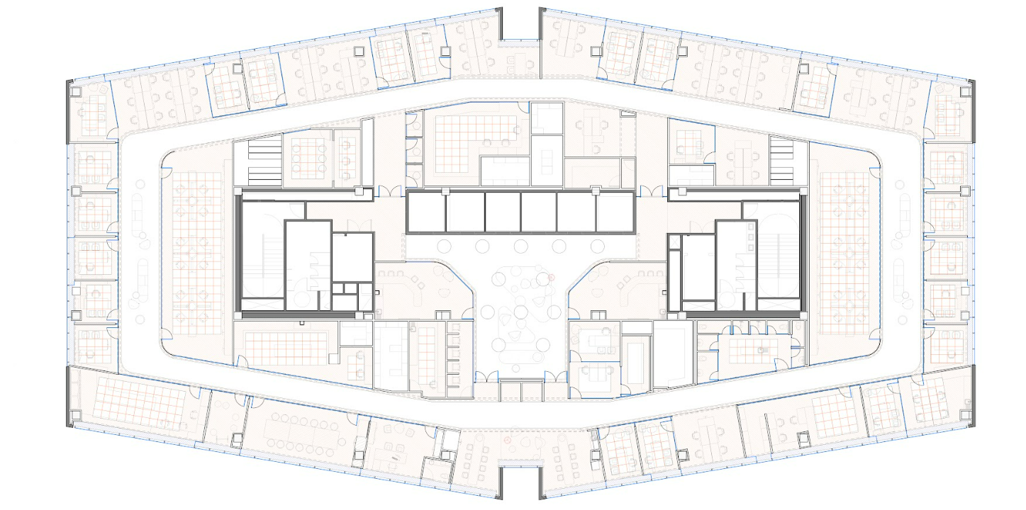 Robertet Layout by Contract Workplaces