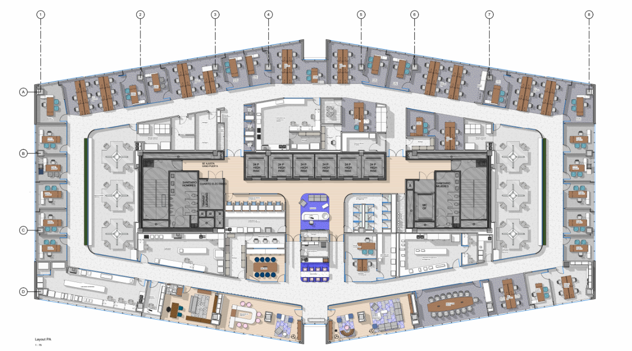 Robertet Layout by Contract Workplaces