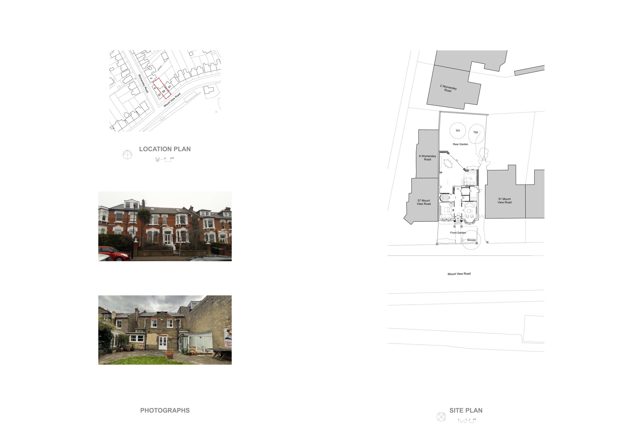 Before images and site plan
