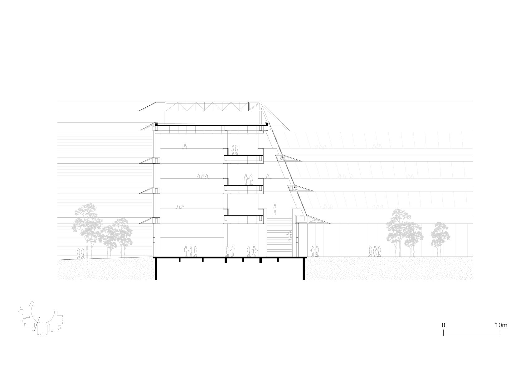 Cross section, Academic Loop, original scale 1:200