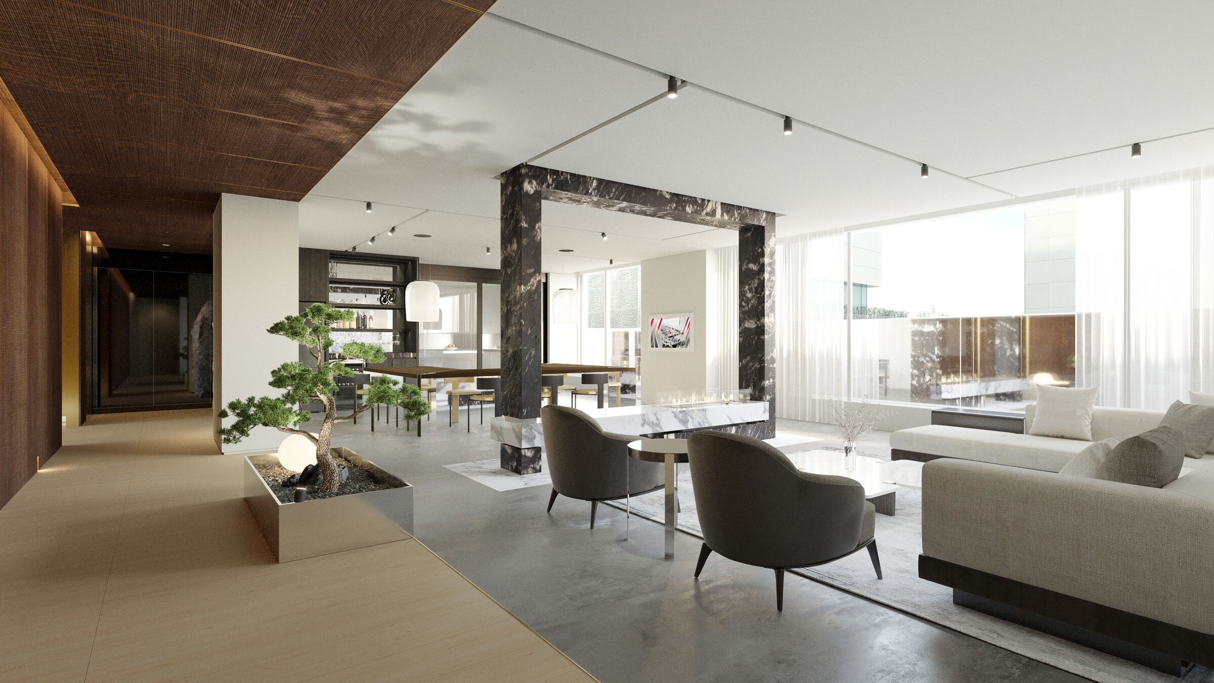 Render Image of Living Zone