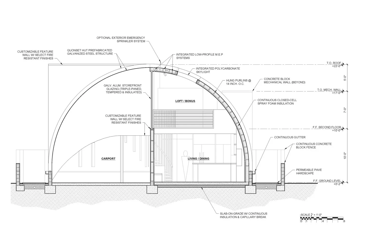 Quonset 2 Story Section