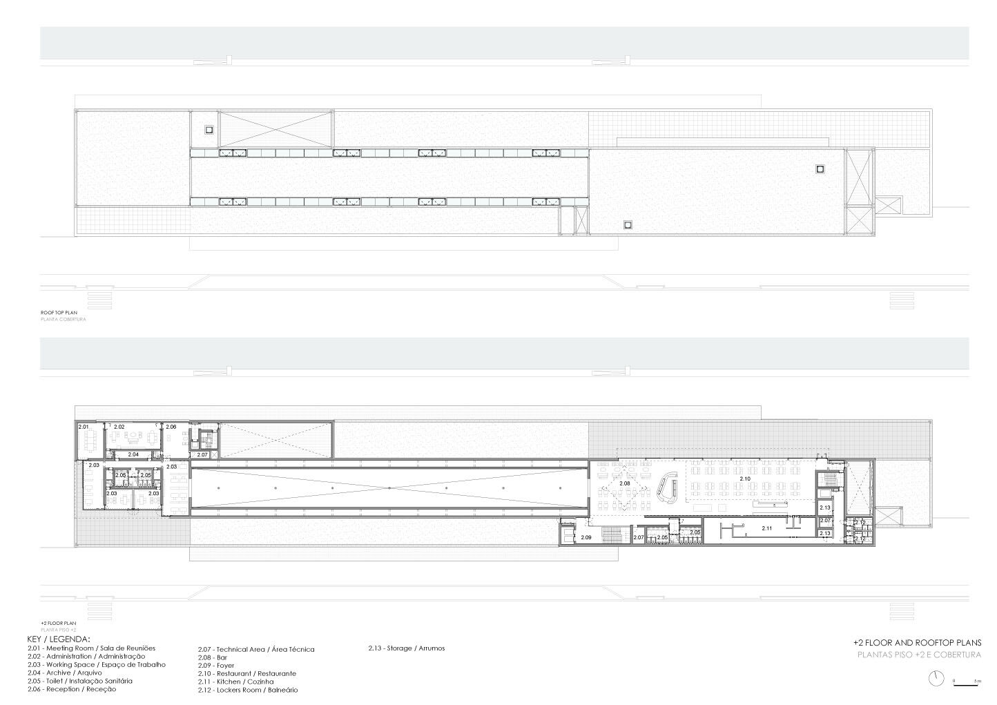 + 2 floor and rooftop plans