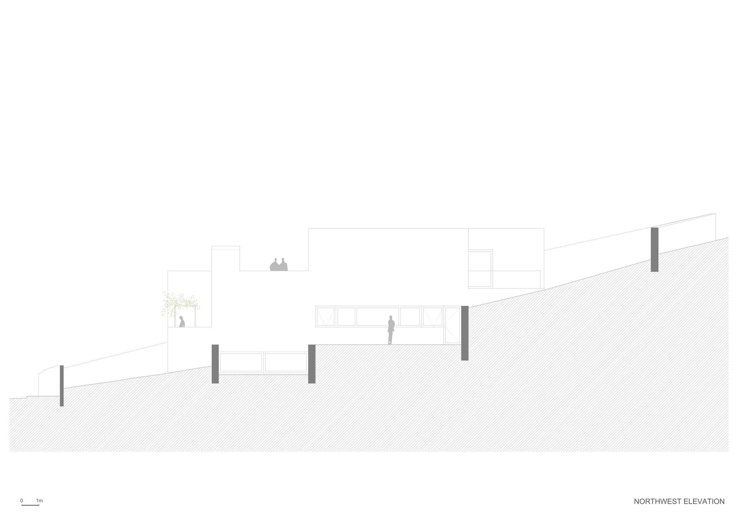 Northwest elevation