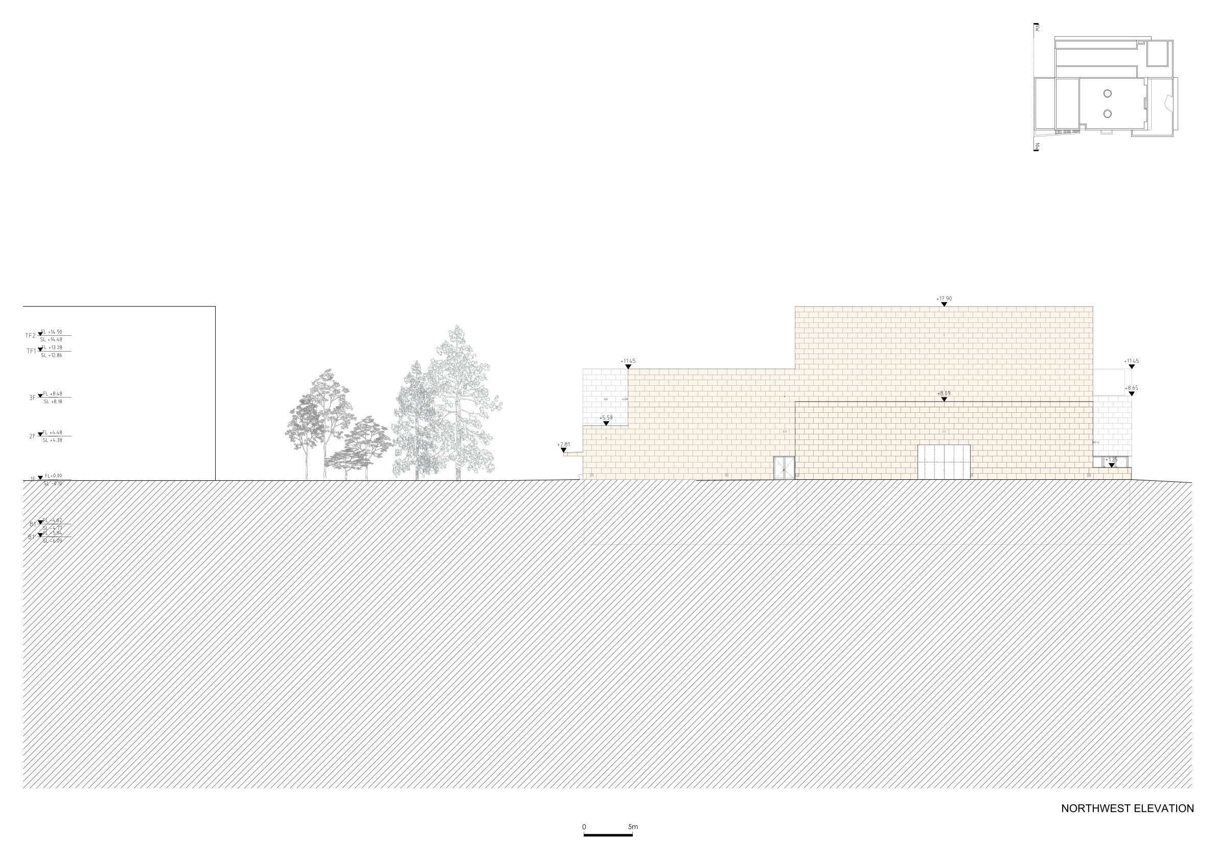 Northwest elevation
